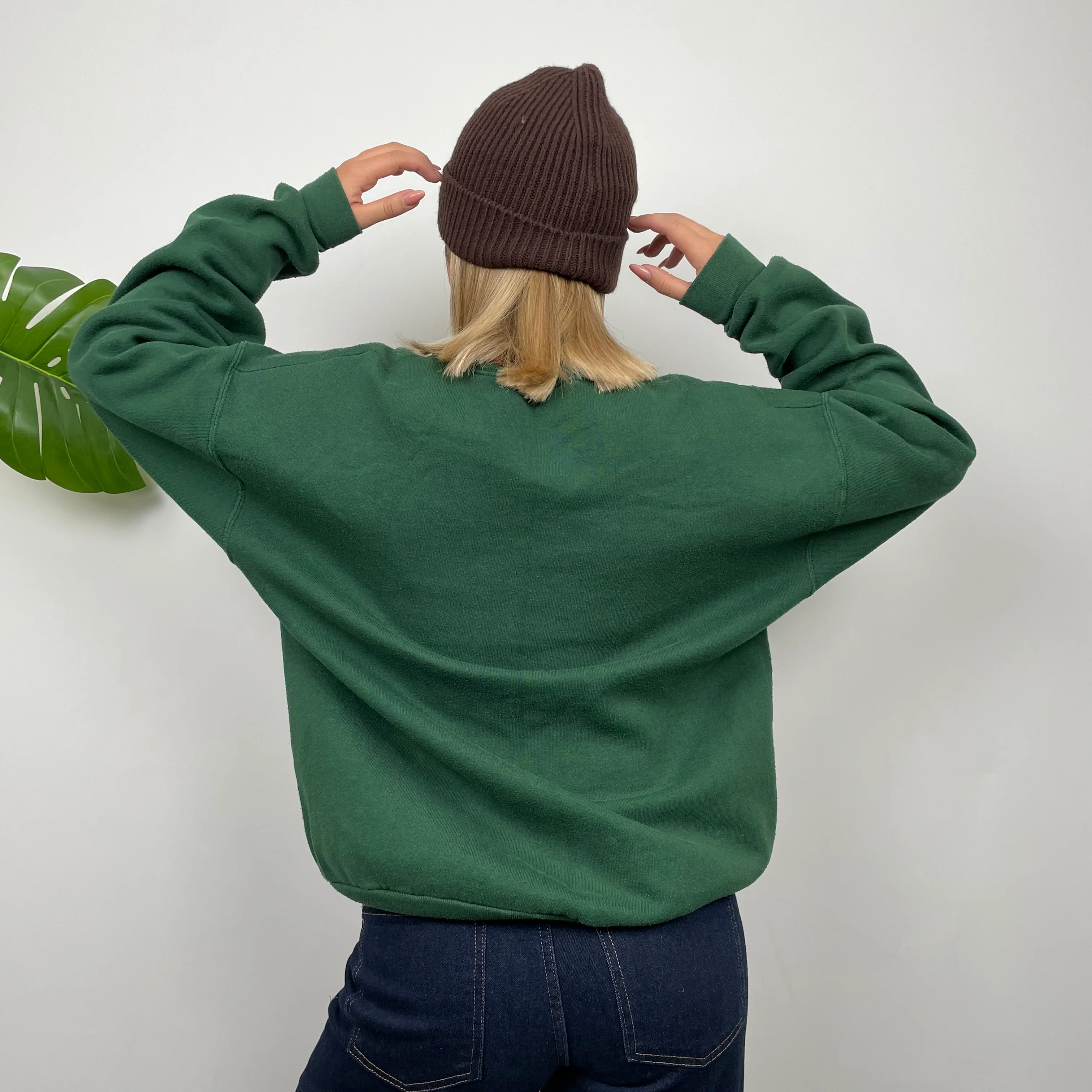 Timberland Green Embroidered Spell Out Sweatshirt (M) - Image 8