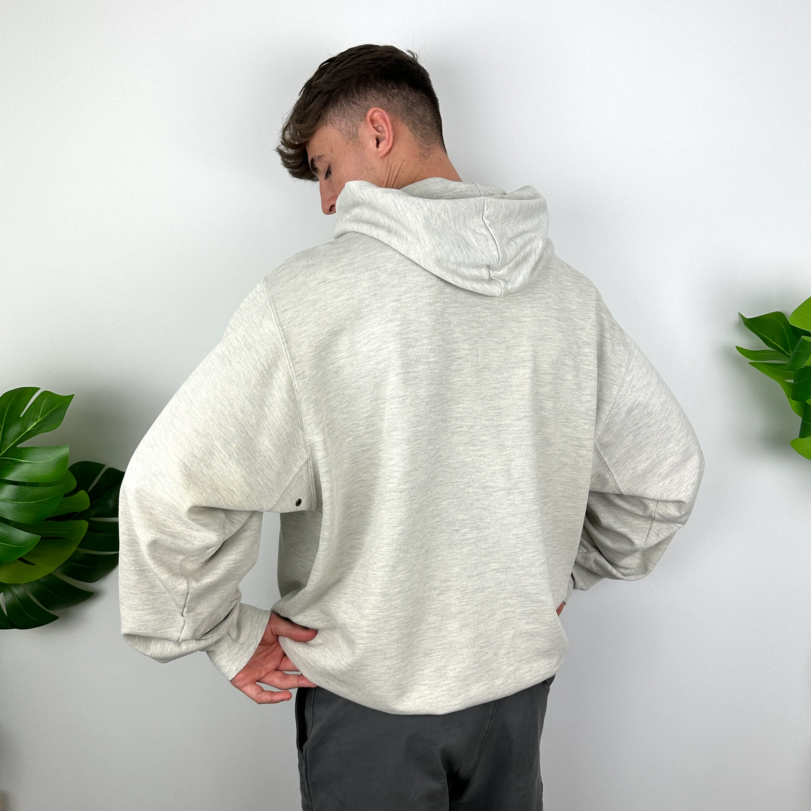 Timberland Grey Embroidered Spell Out Hoodie (L) - Image 3