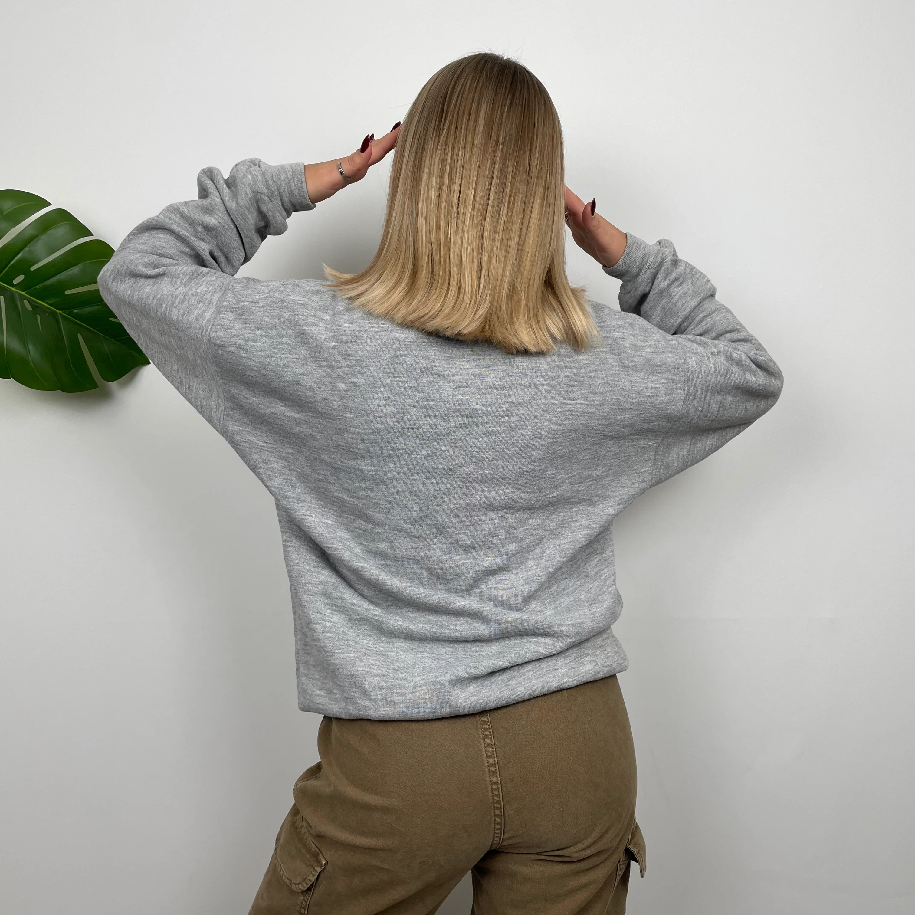 Timberland Grey Embroidered Spell Out Sweatshirt (M) - Image 7