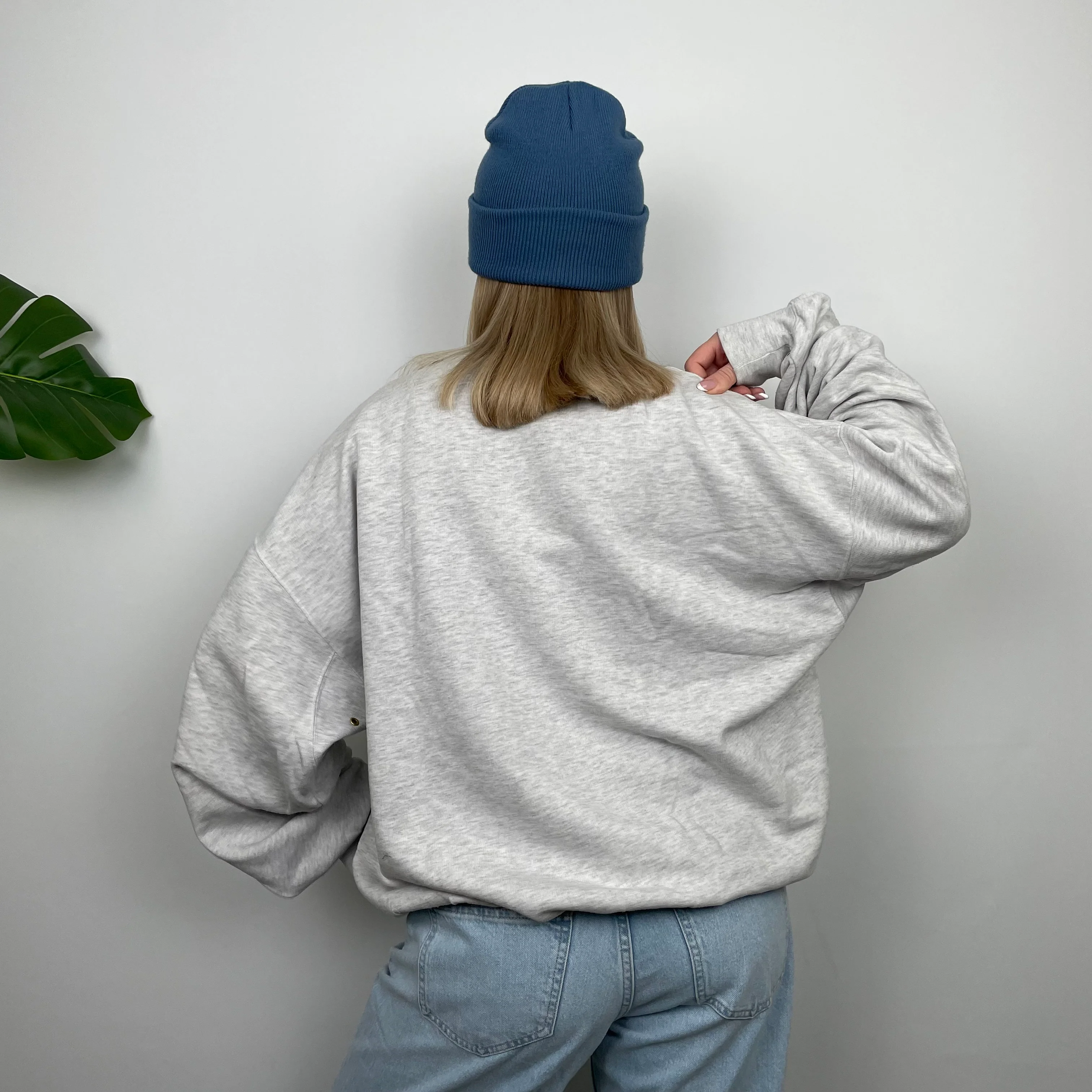 Timberland Grey Embroidered Spell Out Sweatshirt (XL) - Image 7