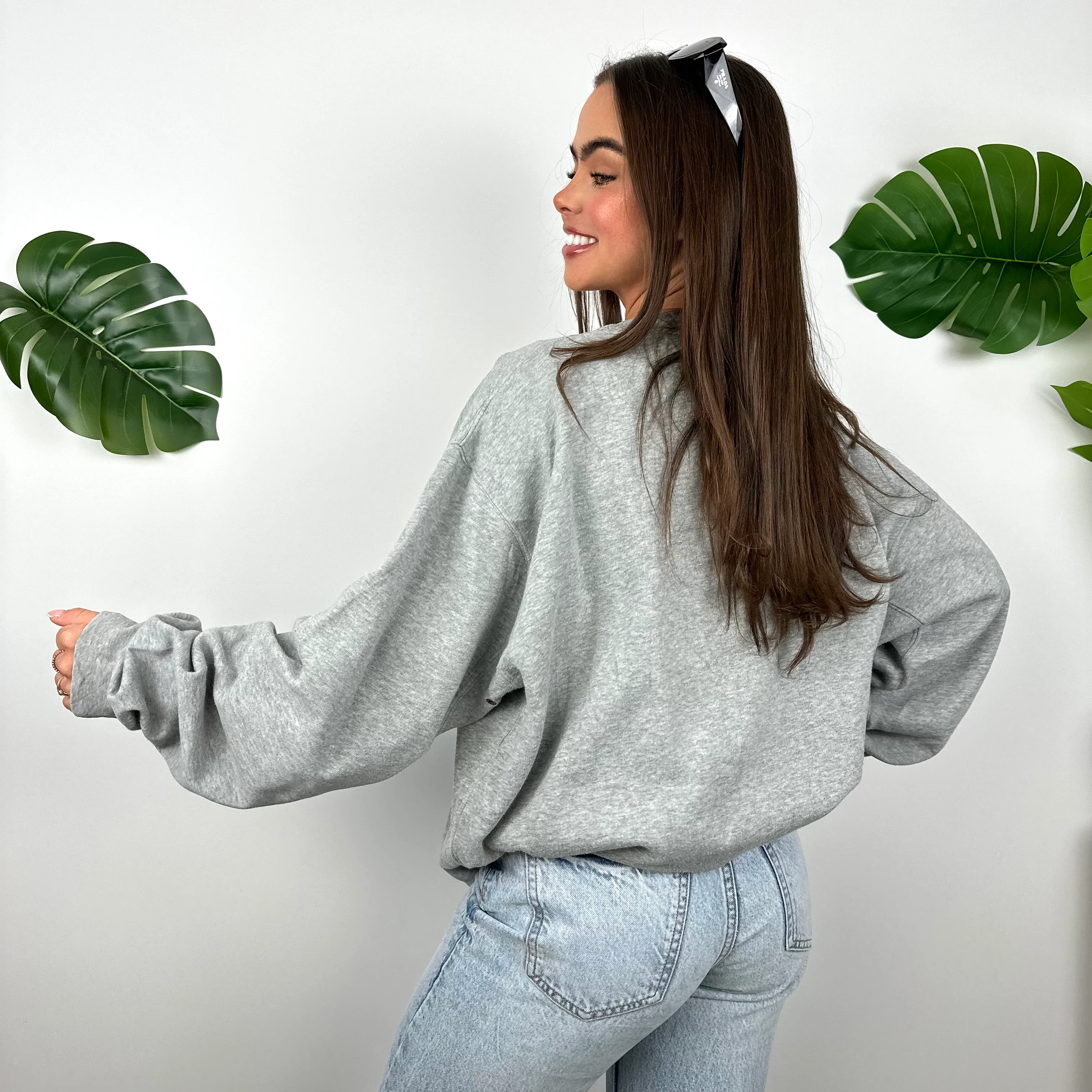 Timberland Grey Embroidered Spell Out Sweatshirt (L) - Image 7