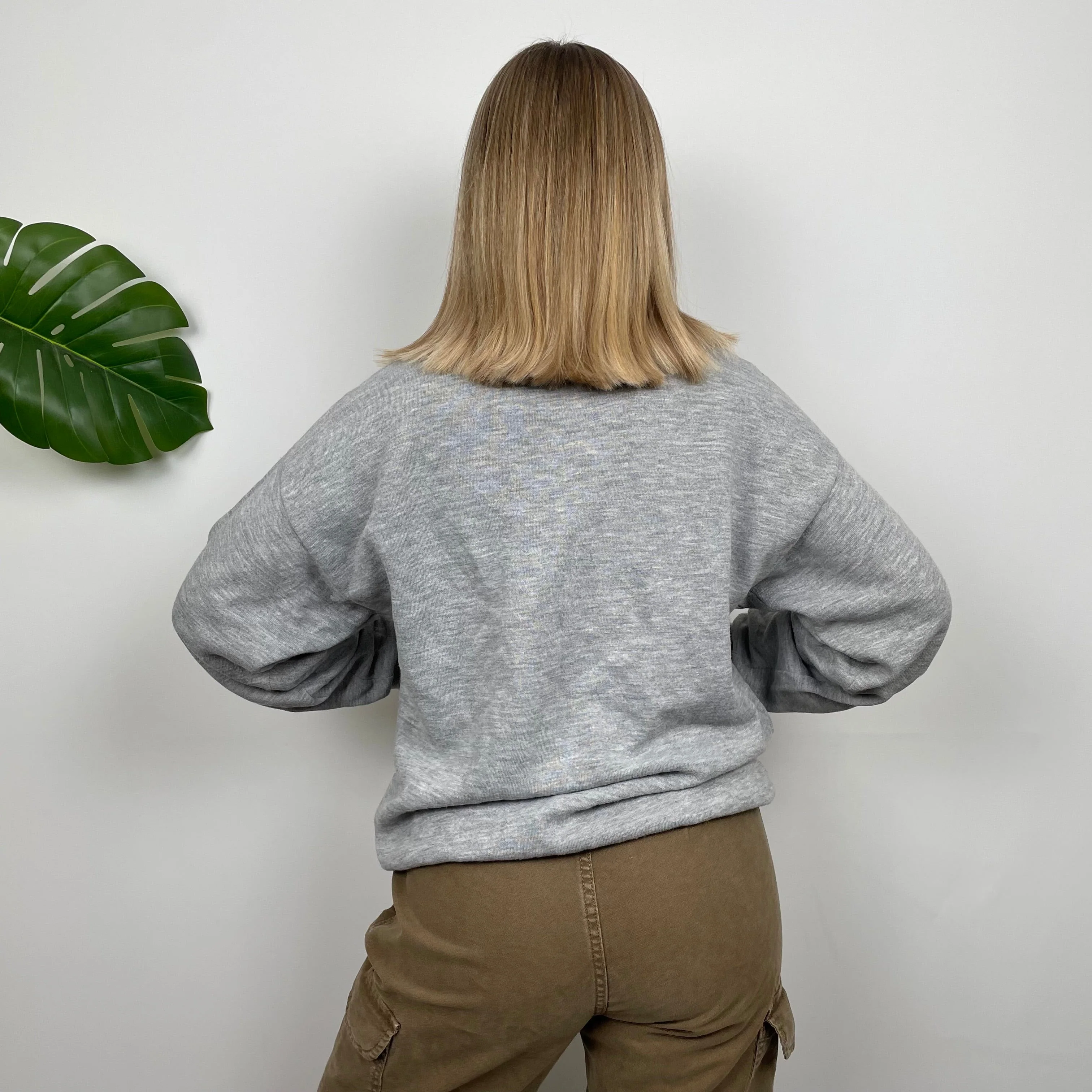 Timberland Grey Embroidered Spell Out Sweatshirt (M) - Image 3