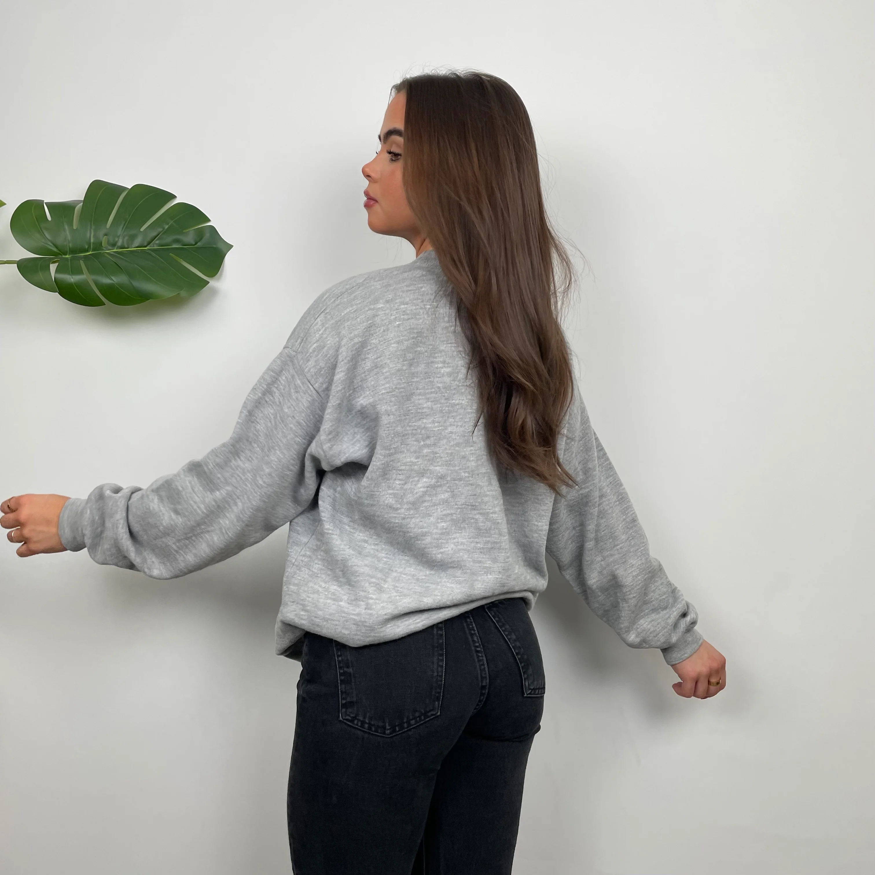 Timberland Grey Embroidered Spell Out Sweatshirt (M) - Image 5