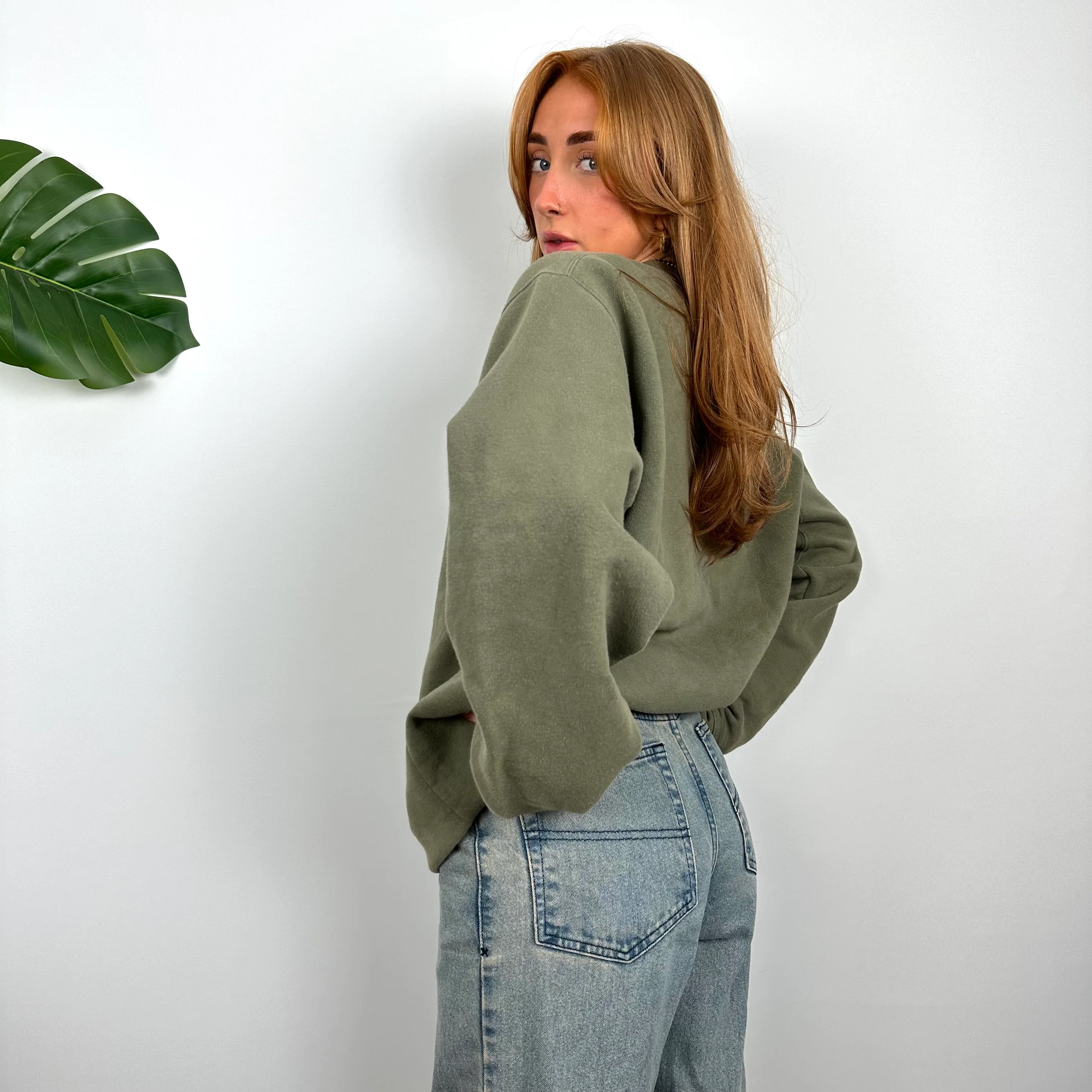 Timberland Green Embroidered Spell Out Sweatshirt (L) - Image 4