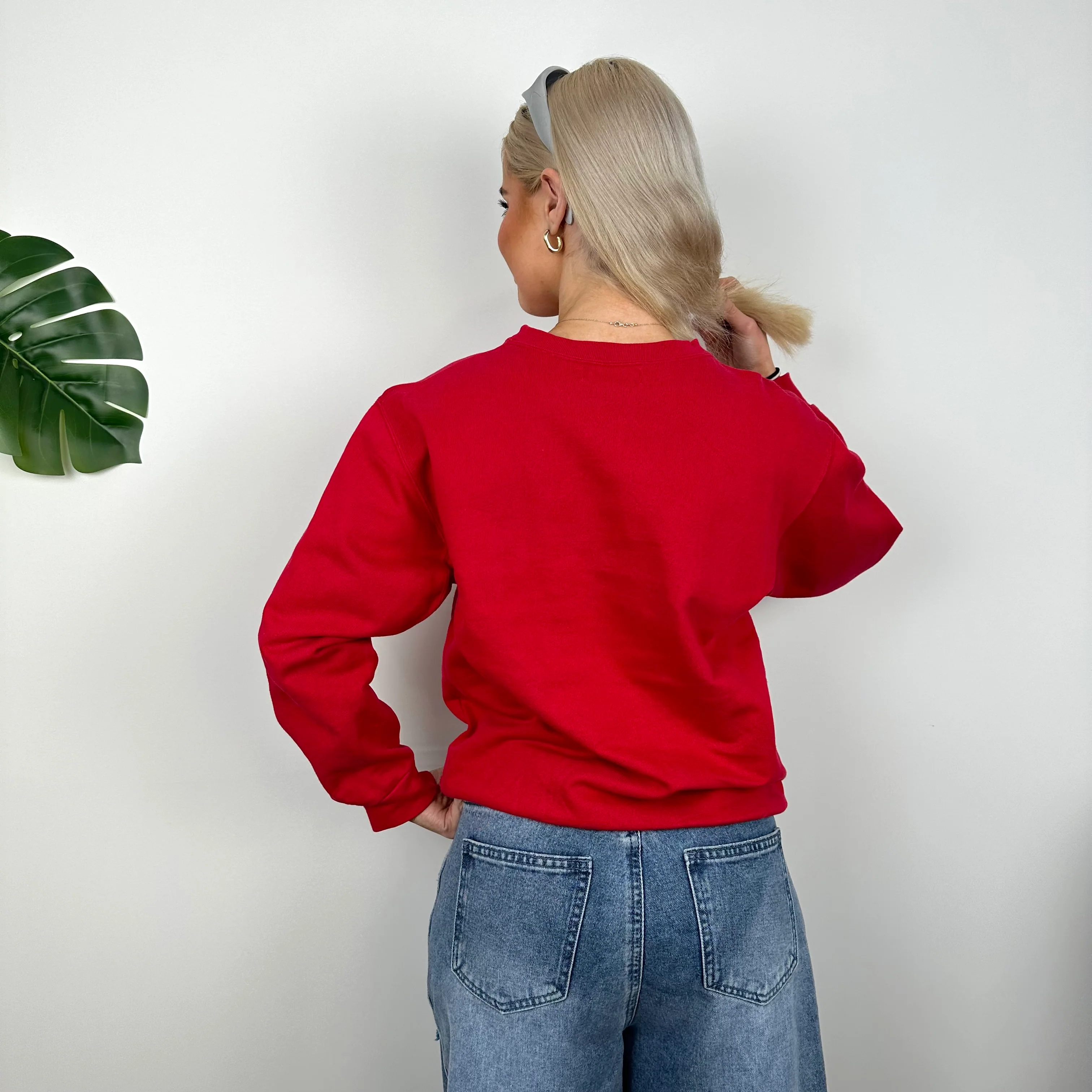 Timberland Red Embroidered Spell Out Sweatshirt (S) - Image 5