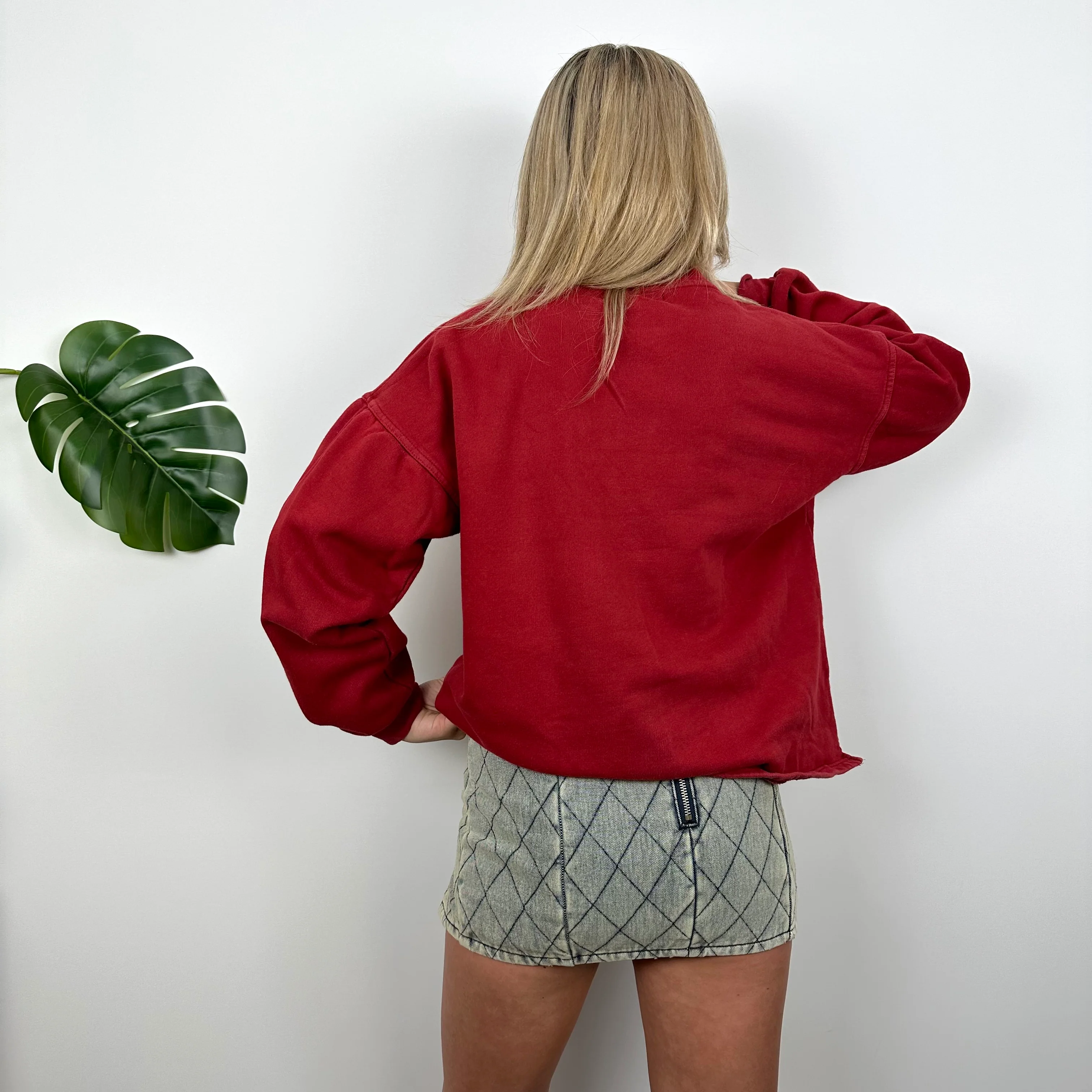 Timberland Red Embroidered Spell Out Sweatshirt (L) - Image 5