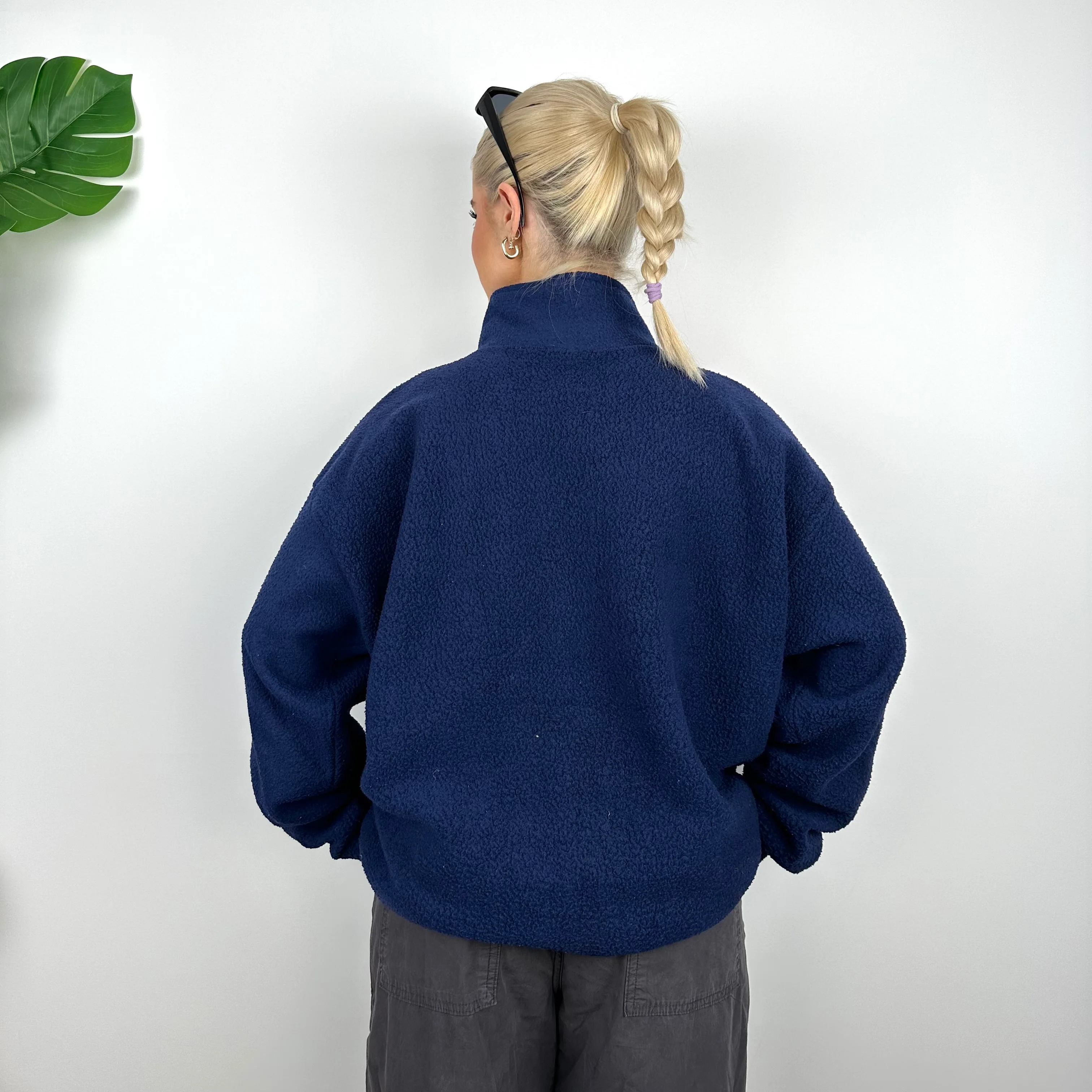 Tommy Hilfiger Embroidered Spell Out Teddy Bear Fleece Quarter Zip Sweatshirt (L) - Image 6