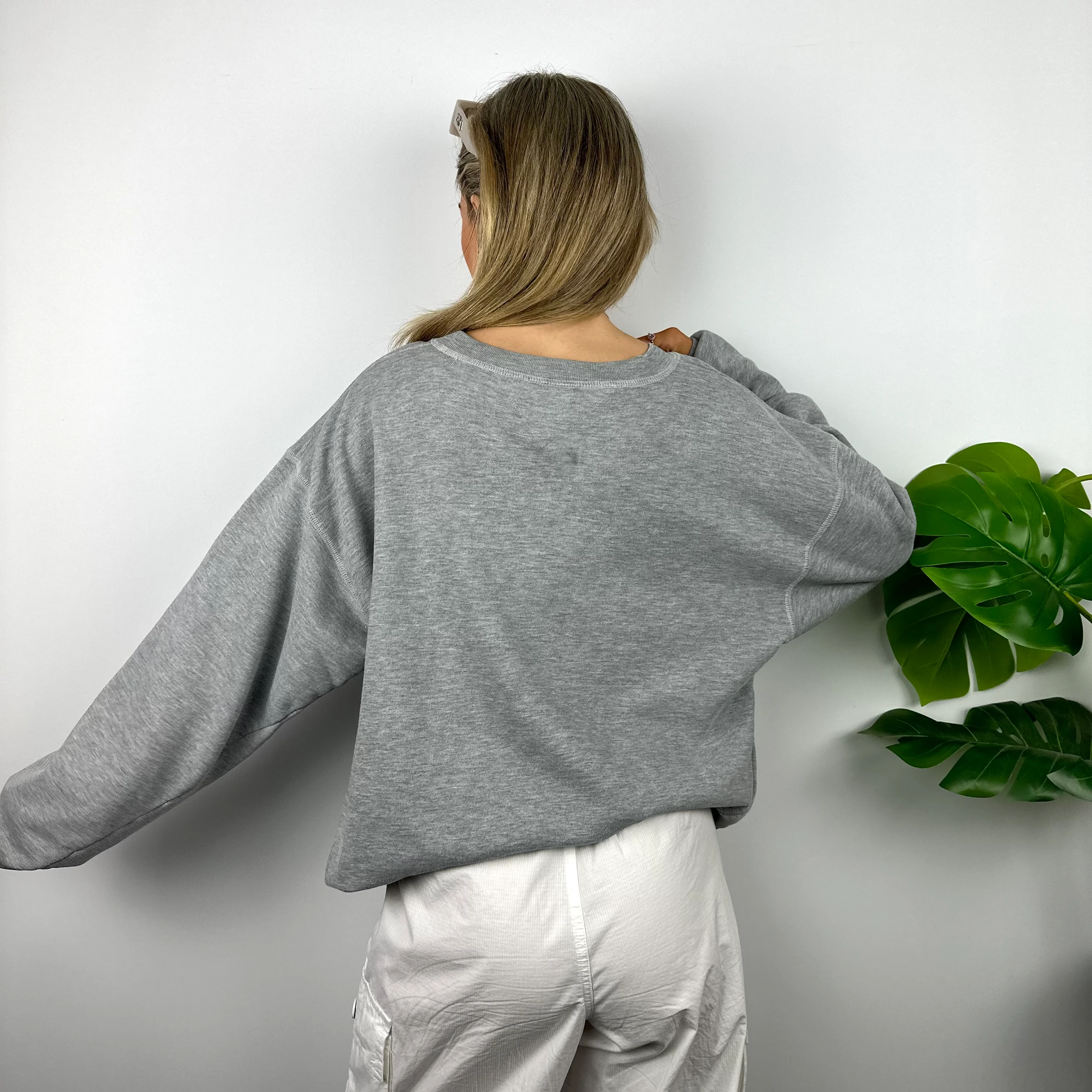 Tommy Hilfiger Grey Embroidered Spell Out Sweatshirt (L) - Image 8