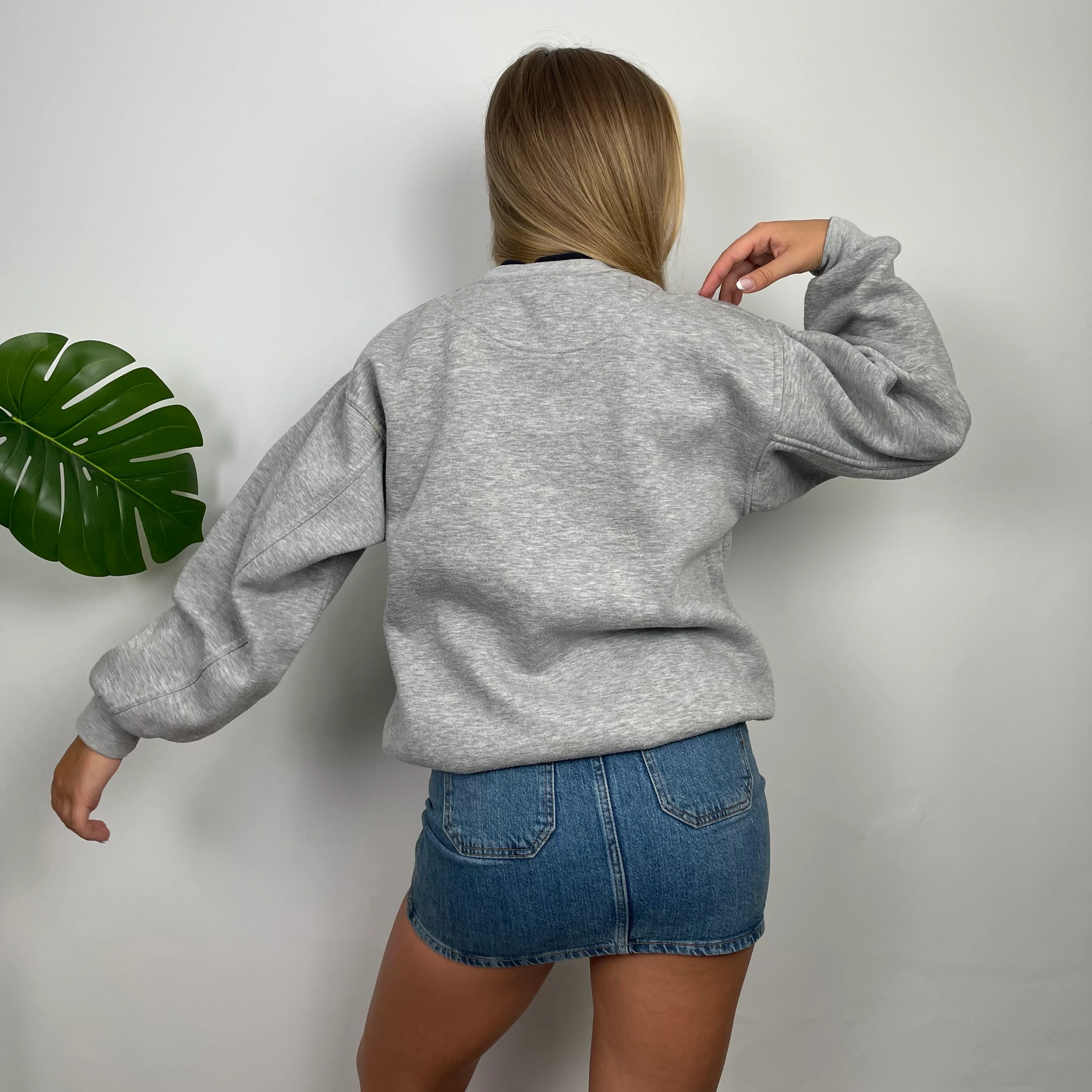 Tommy Hilfiger Grey Embroidered Spell Out Sweatshirt (S) - Image 4