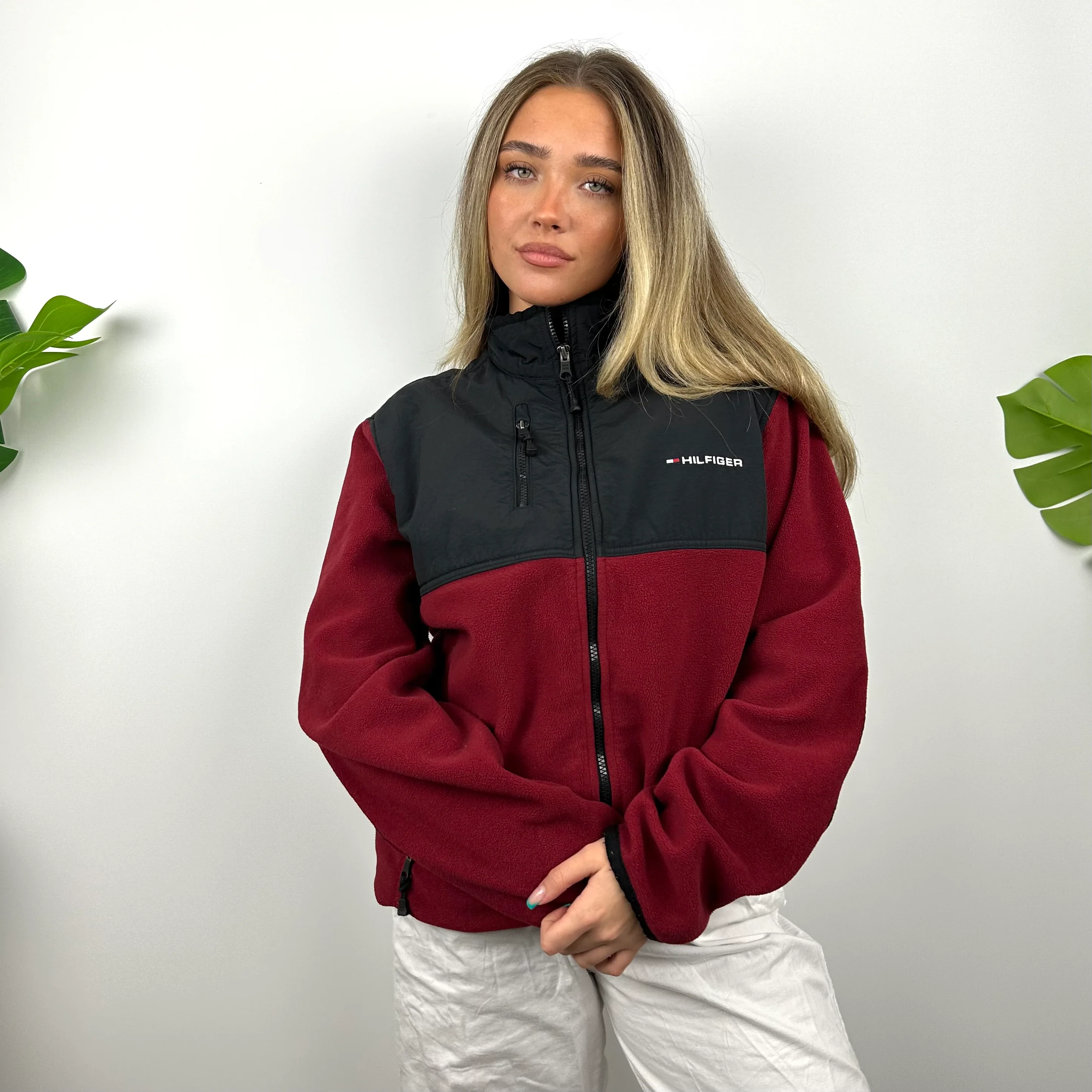 Tommy Hilfiger Red Denali Teddy Bear Fleece Zip Up Jacket (M) - Image 3