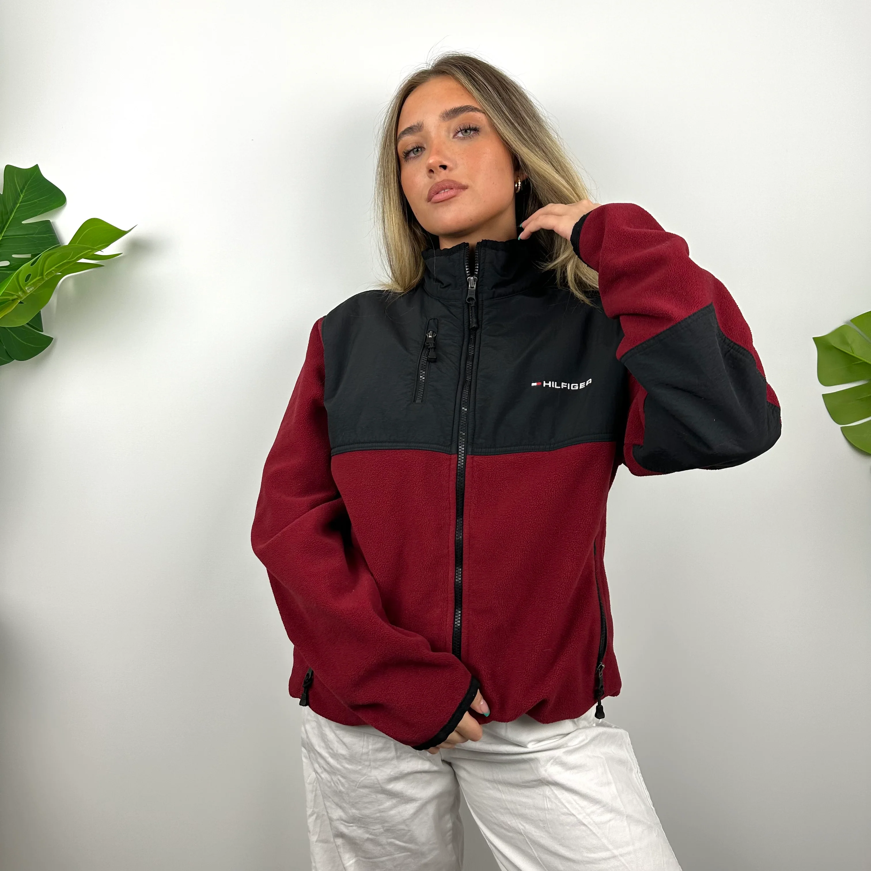 Tommy Hilfiger Red Denali Teddy Bear Fleece Zip Up Jacket (M) - Image 5