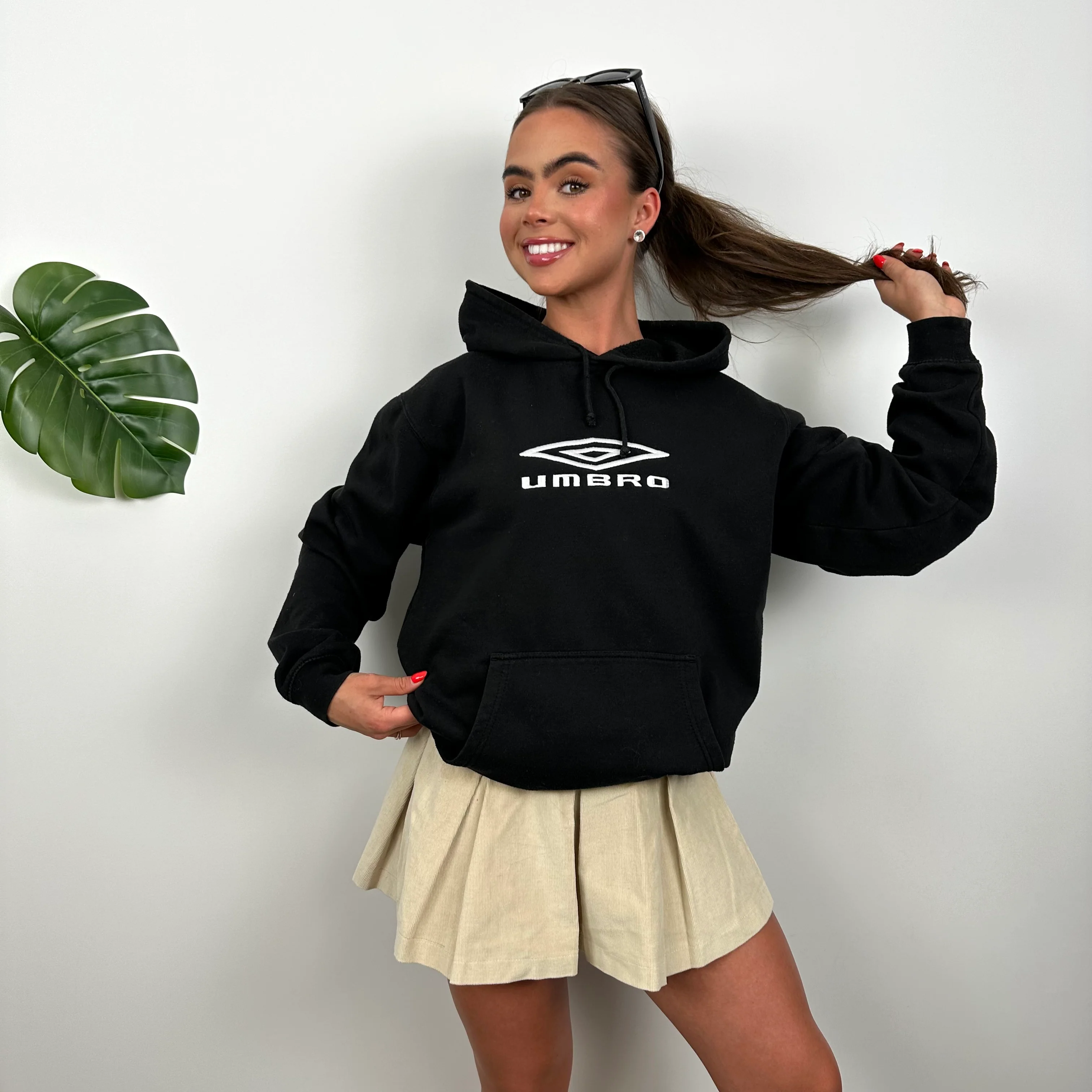 Umbro Black Embroidered Spell Out Hoodie (L) - Image 2