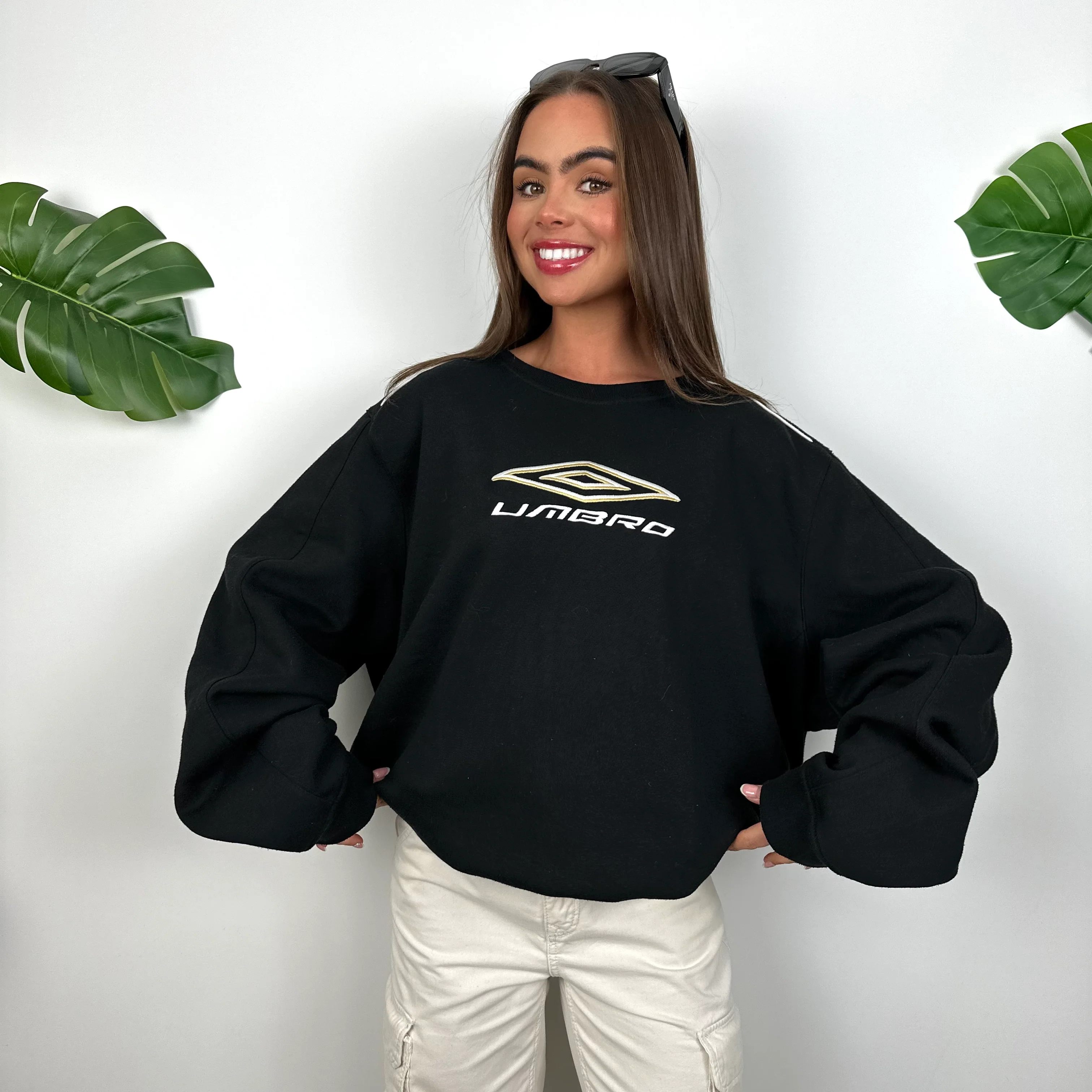Umbro Black Embroidered Spell Out Sweatshirt (XXL) - Image 5
