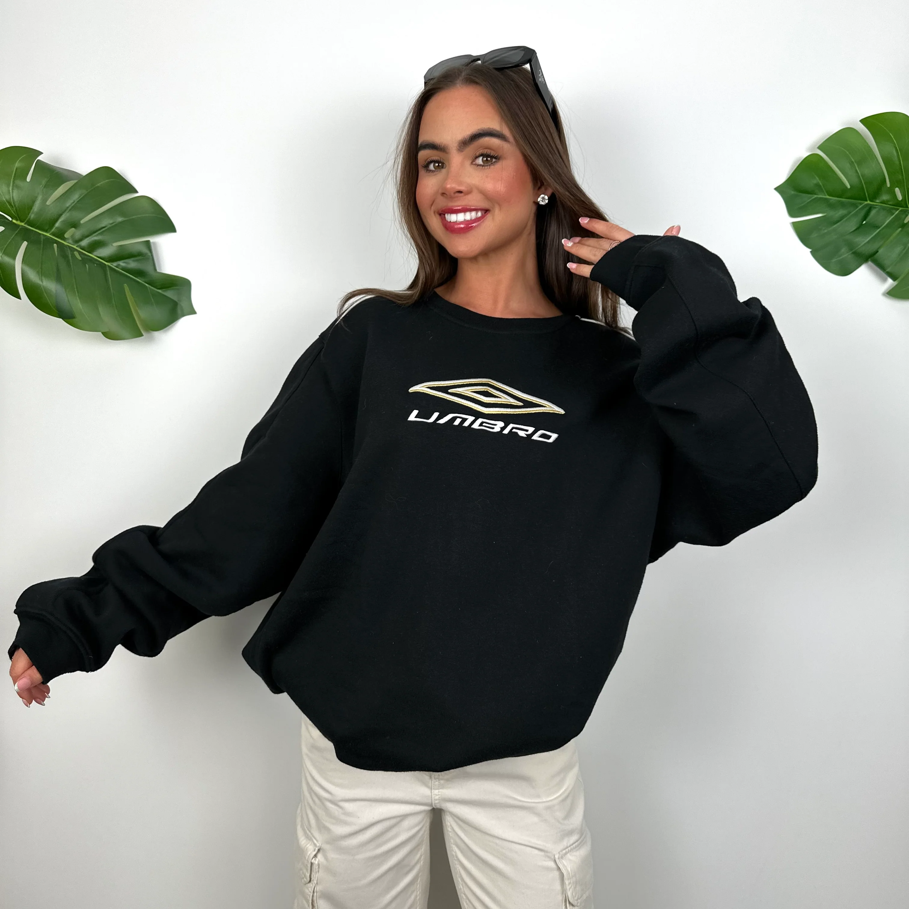 Umbro Black Embroidered Spell Out Sweatshirt (XXL) - Image 7