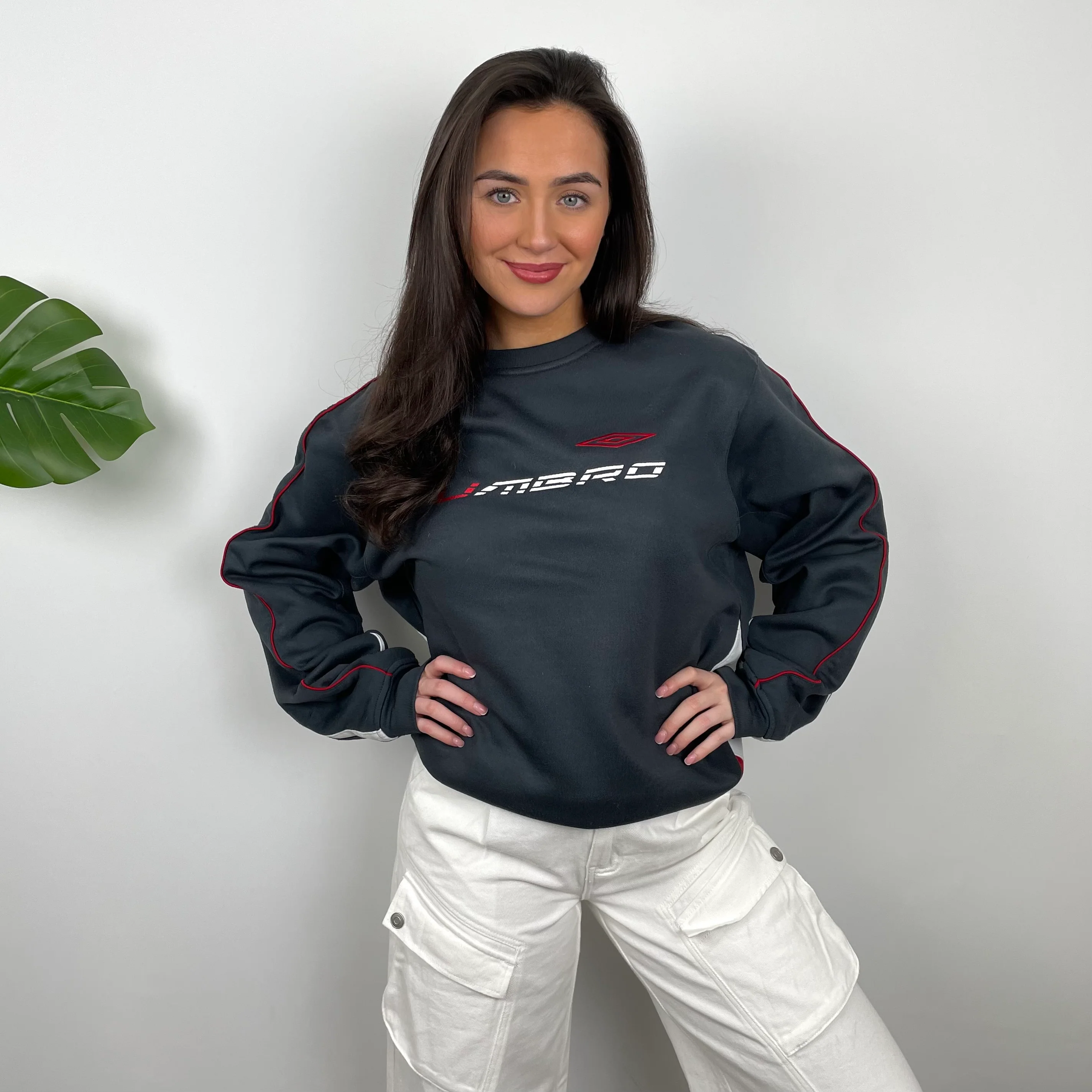 Umbro Black Embroidered Spell Out Sweatshirt (L)