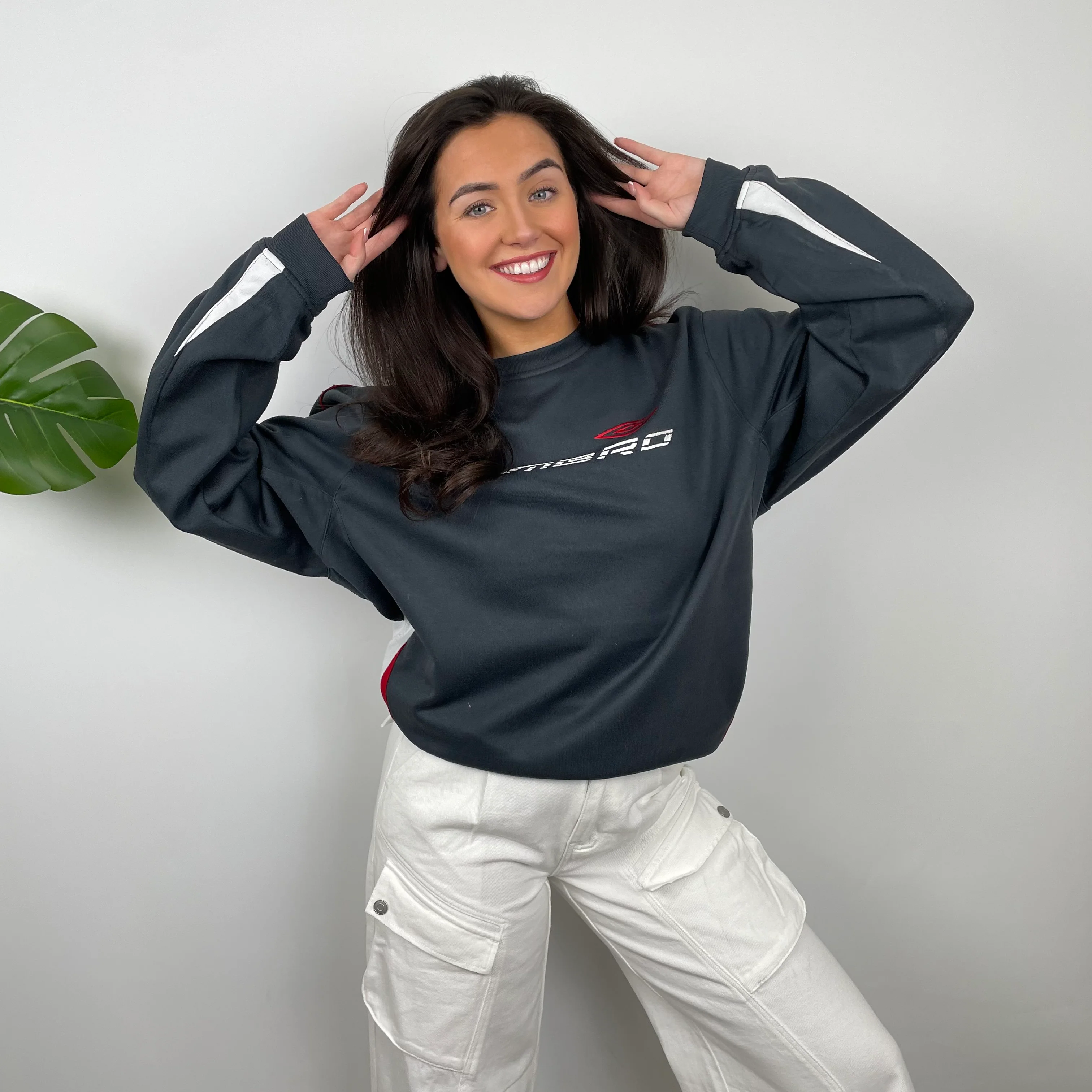 Umbro Black Embroidered Spell Out Sweatshirt (L) - Image 2
