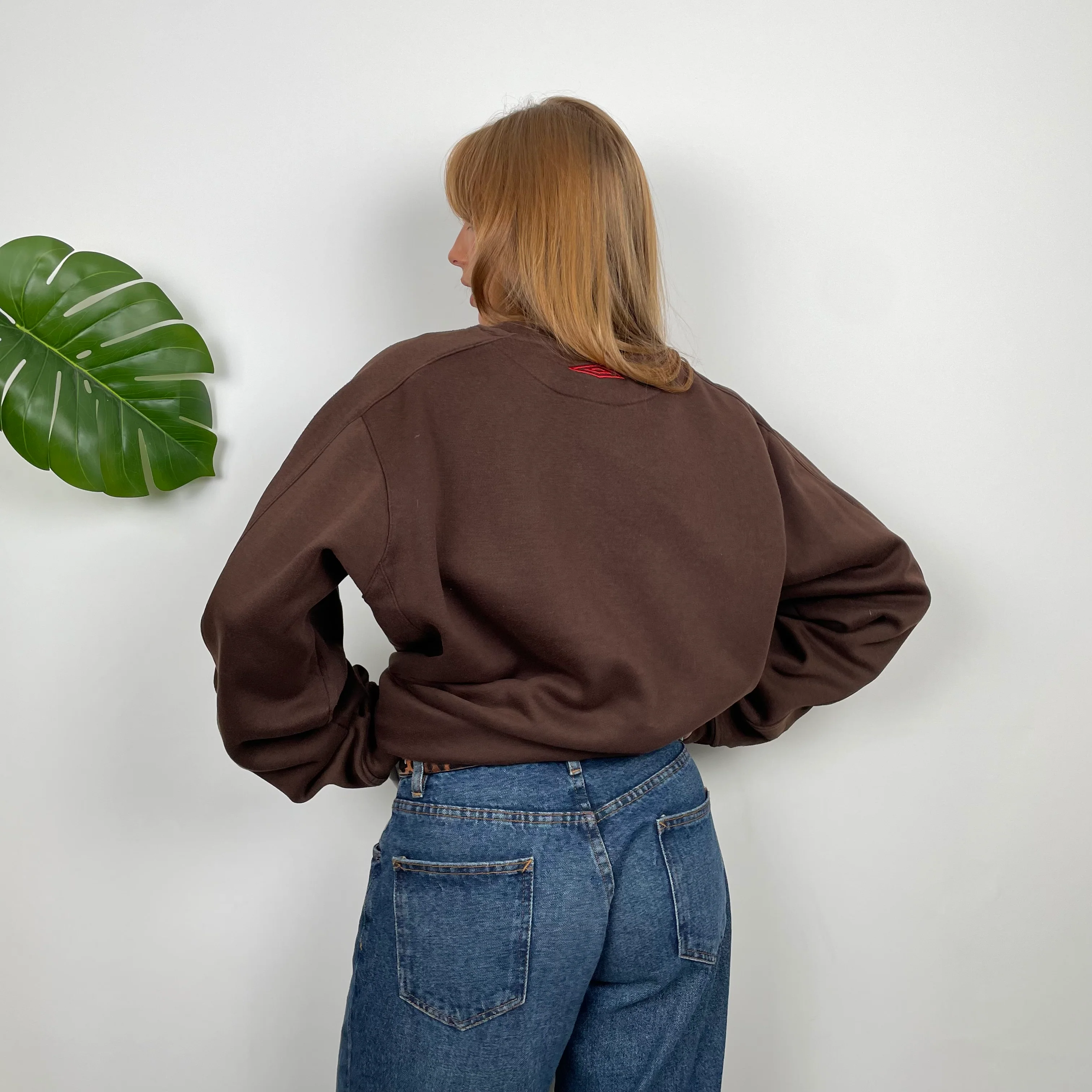 Umbro Brown Embroidered Spell Out Sweatshirt (M) - Image 5
