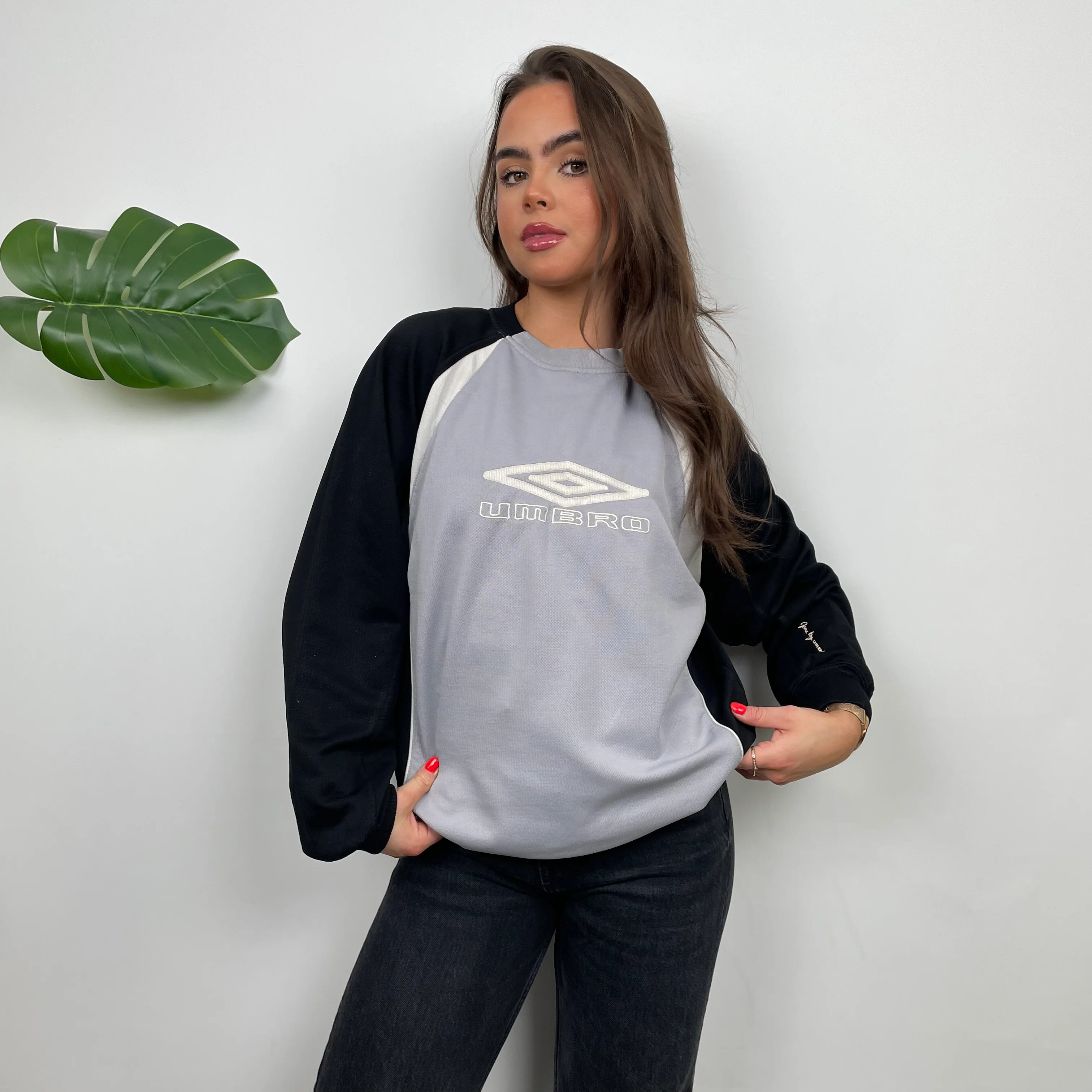 Umbro Lilac Embroidered Spell Out Sweatshirt (M) - Image 5