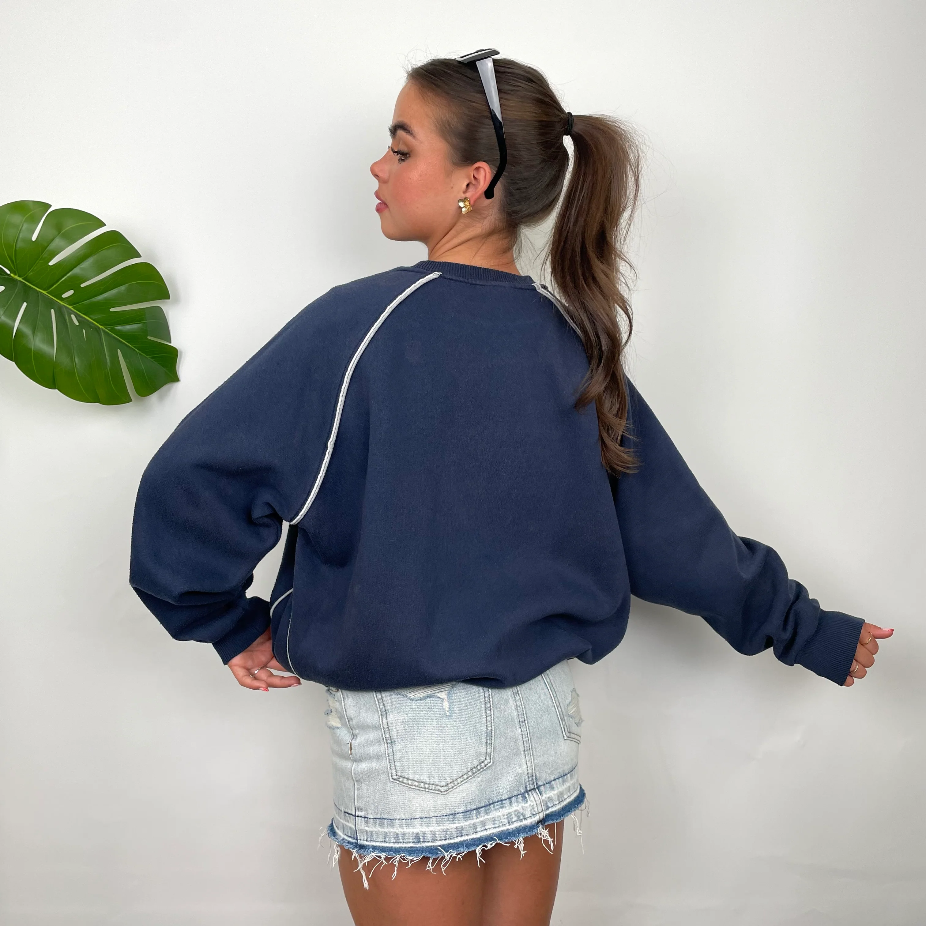Umbro Navy Embroidered Spell Out Sweatshirt (L) - Image 6