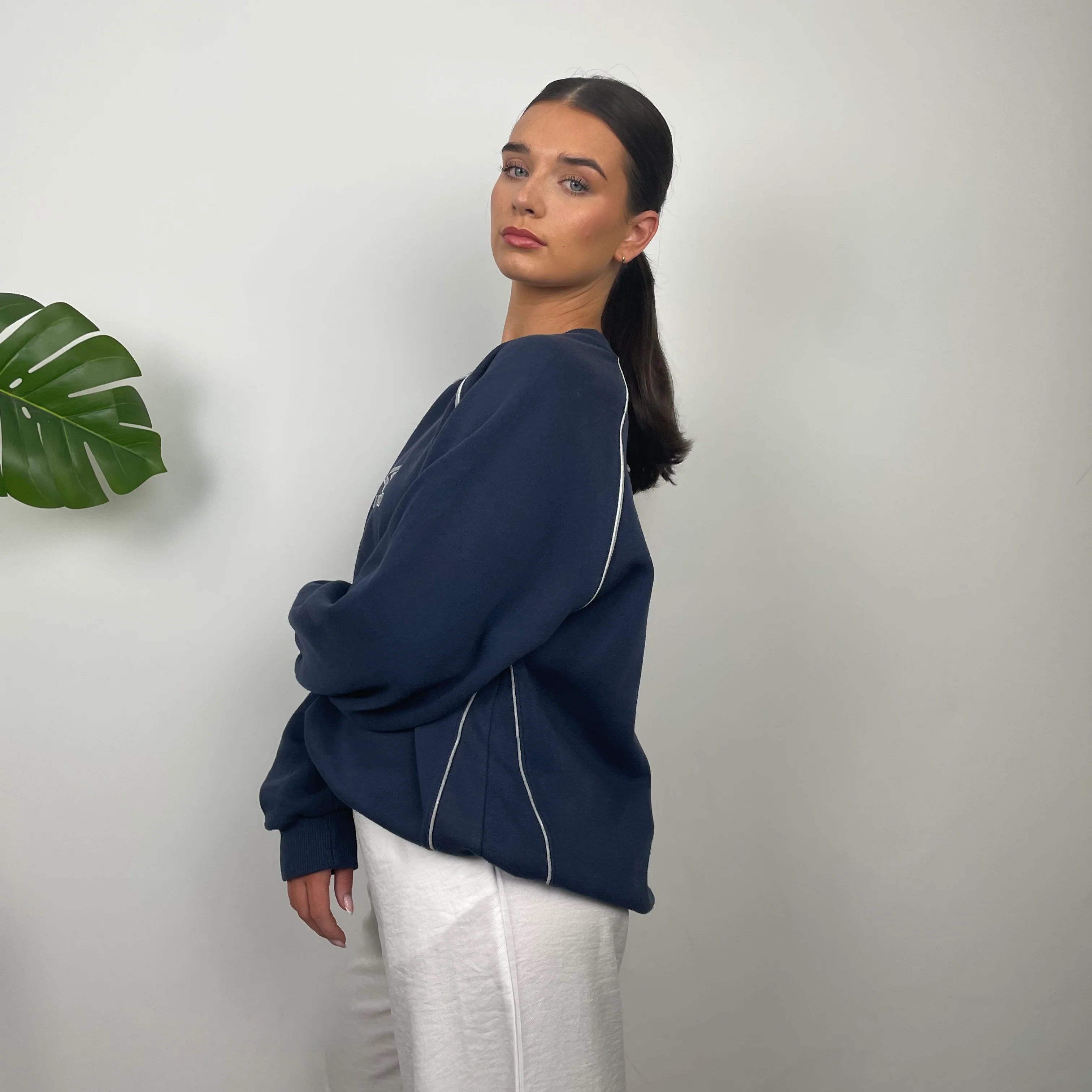 Umbro Navy Embroidered Spell Out Sweatshirt (XL) - Image 7