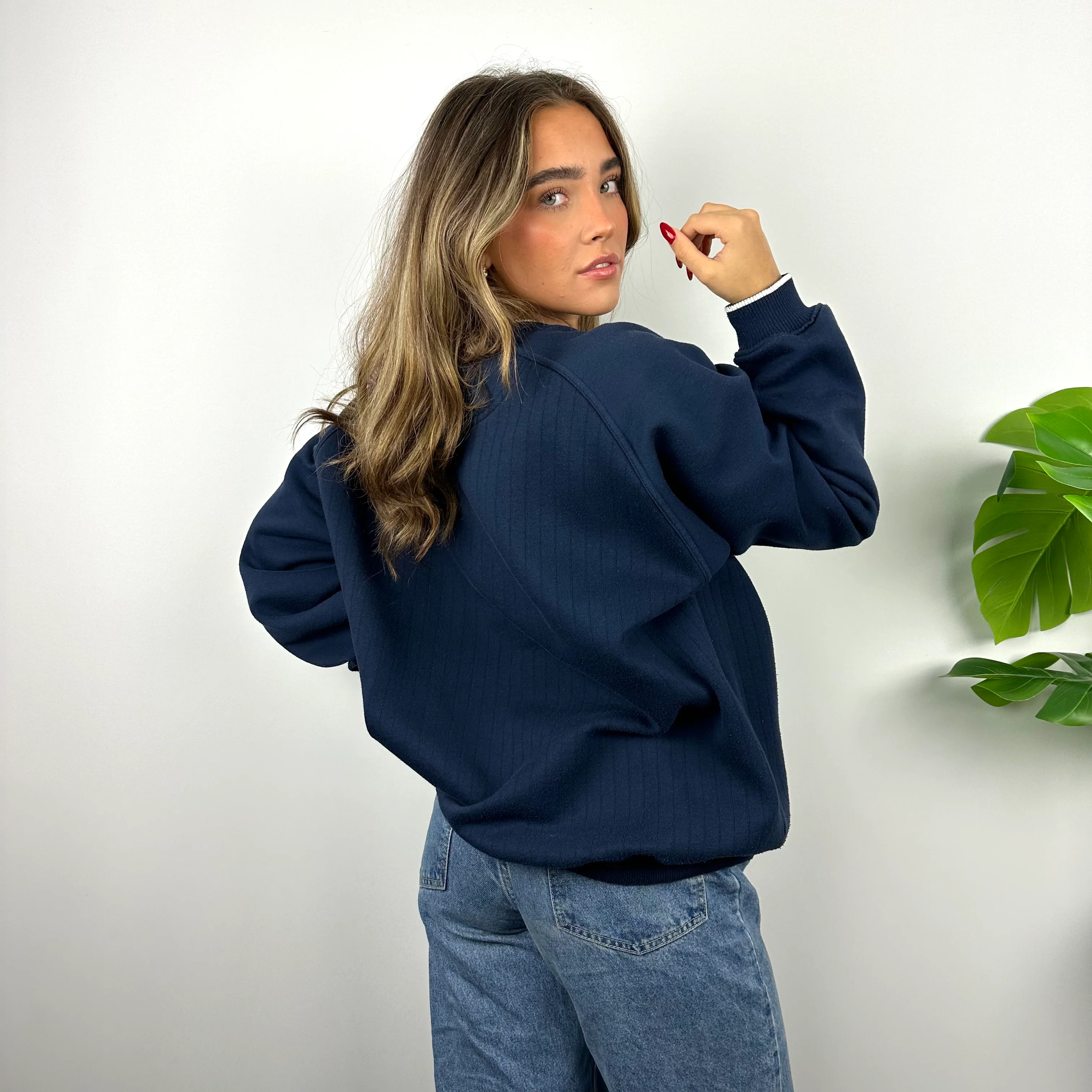 Umbro Navy Embroidered Spell Out Sweatshirt (XL) - Image 7