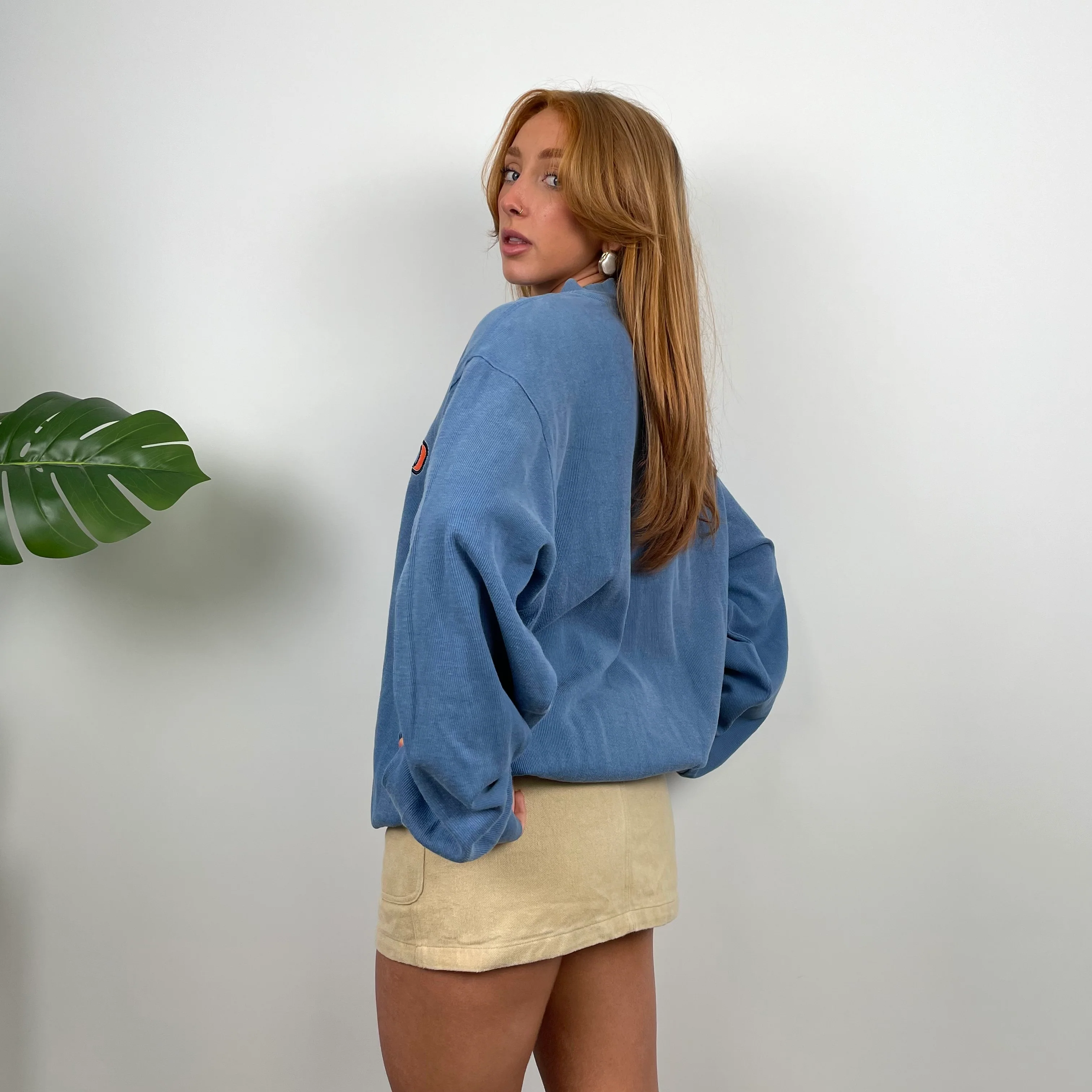 Umbro RARE Baby Blue Embroidered Spell Out Sweatshirt (XL) - Image 5