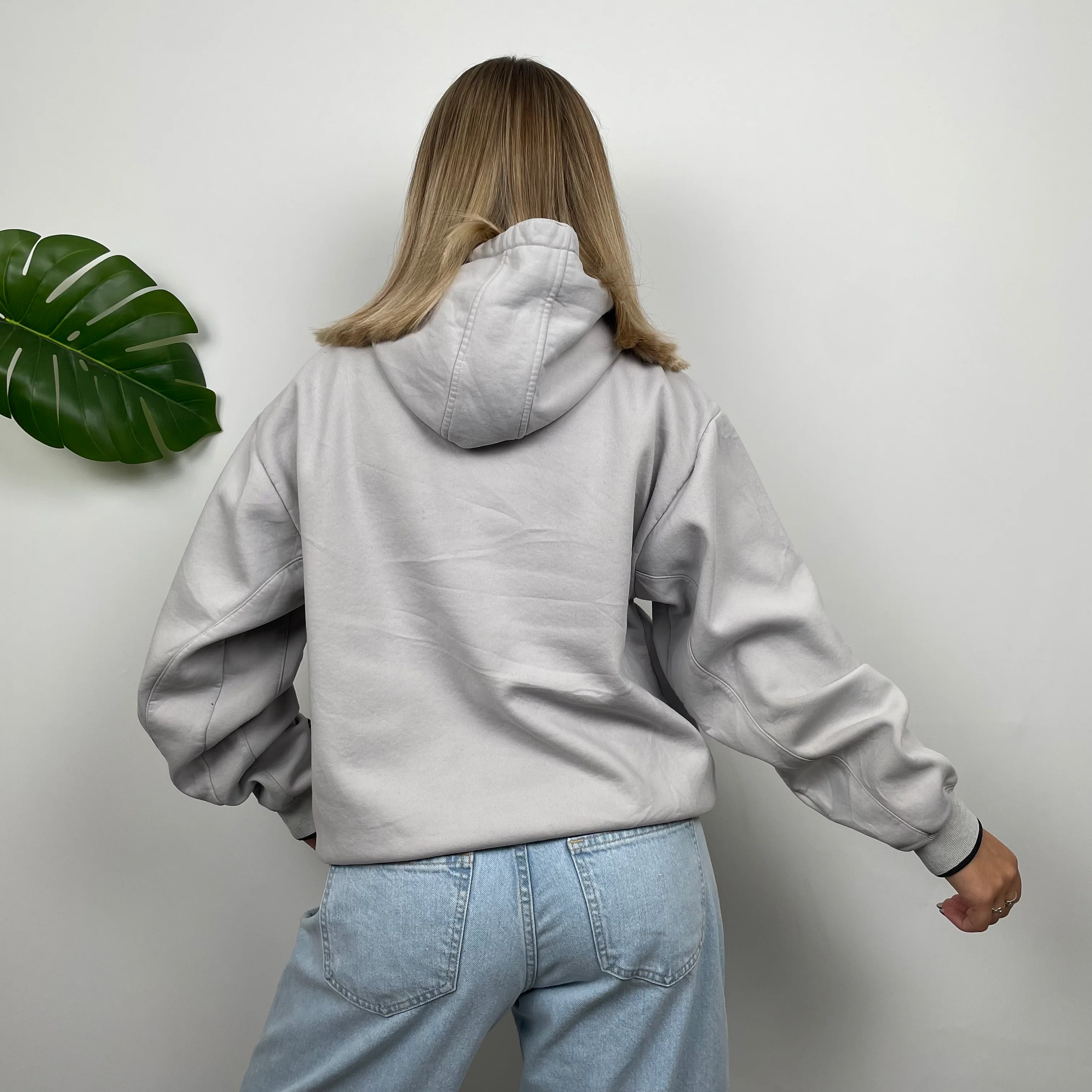 Umbro RARE Grey Embroidered Spell Out Hoodie (M) - Image 7