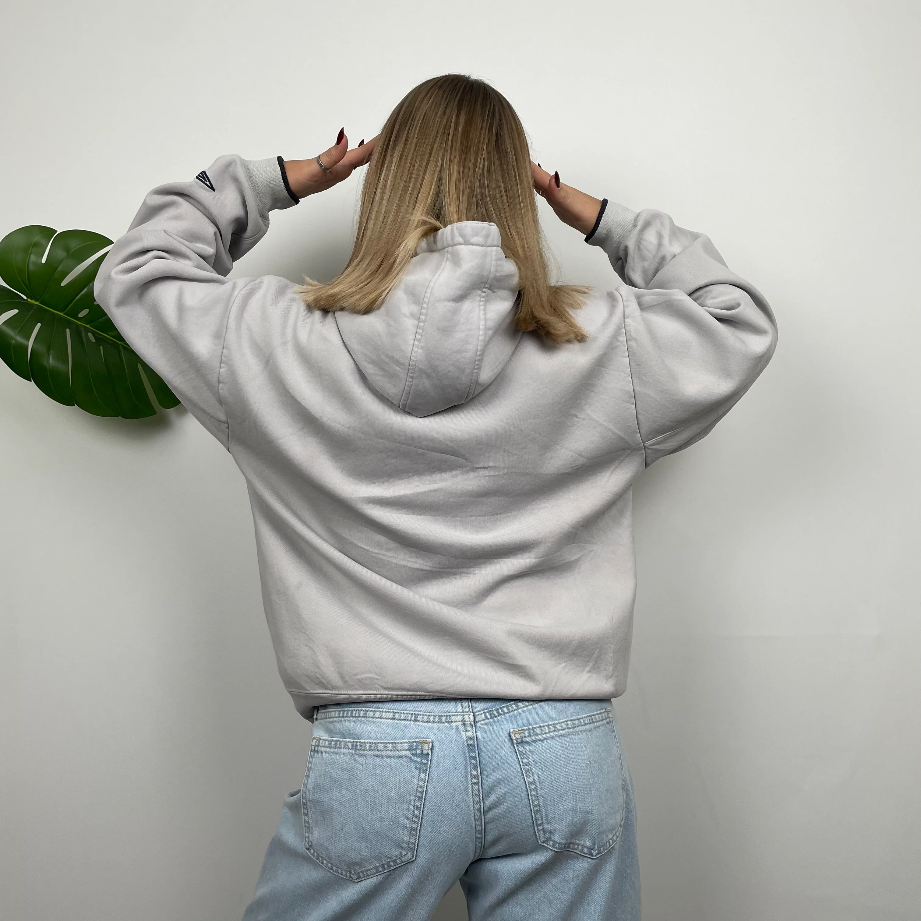 Umbro RARE Grey Embroidered Spell Out Hoodie (M) - Image 8