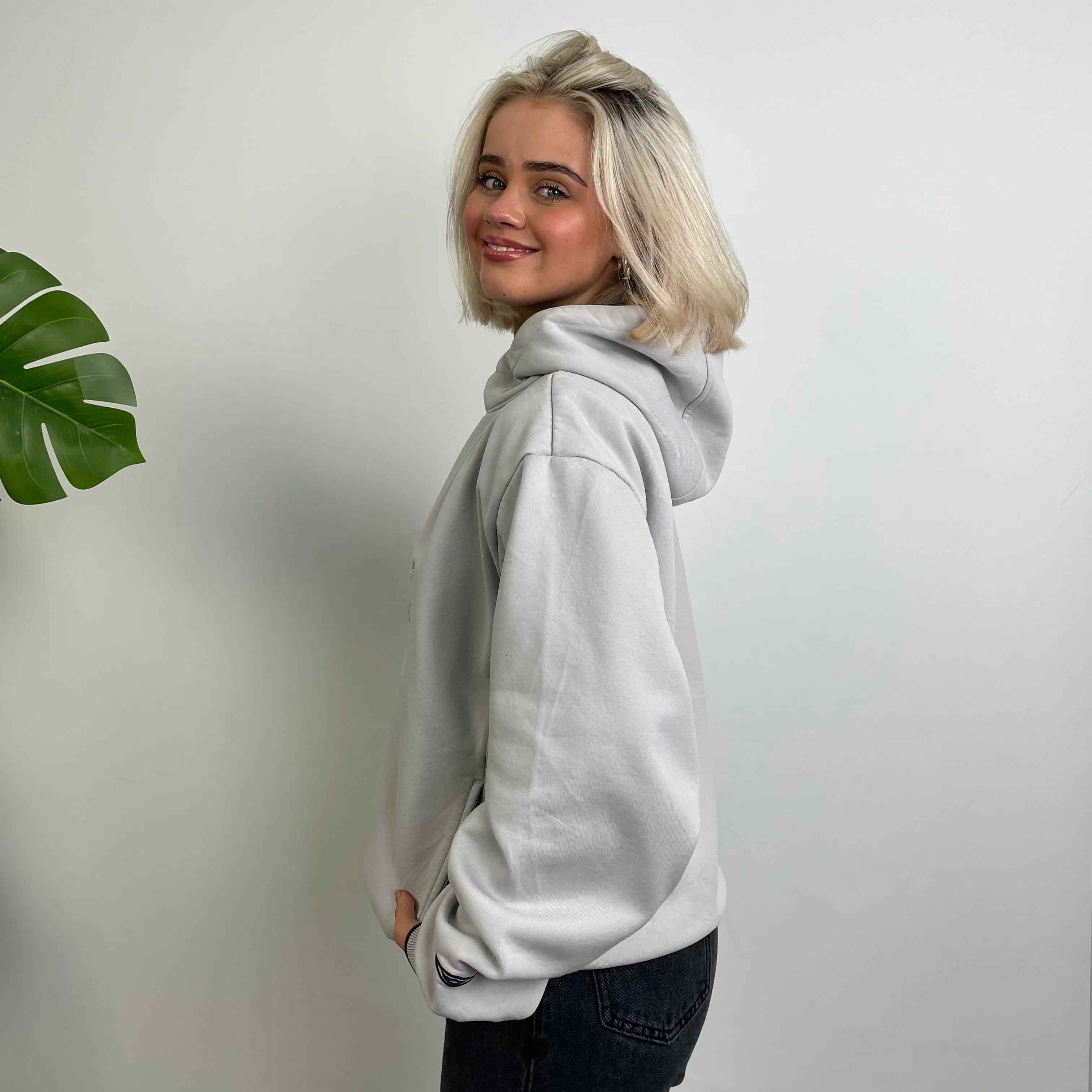 Umbro RARE Grey Embroidered Spell Out Hoodie (M) - Image 4