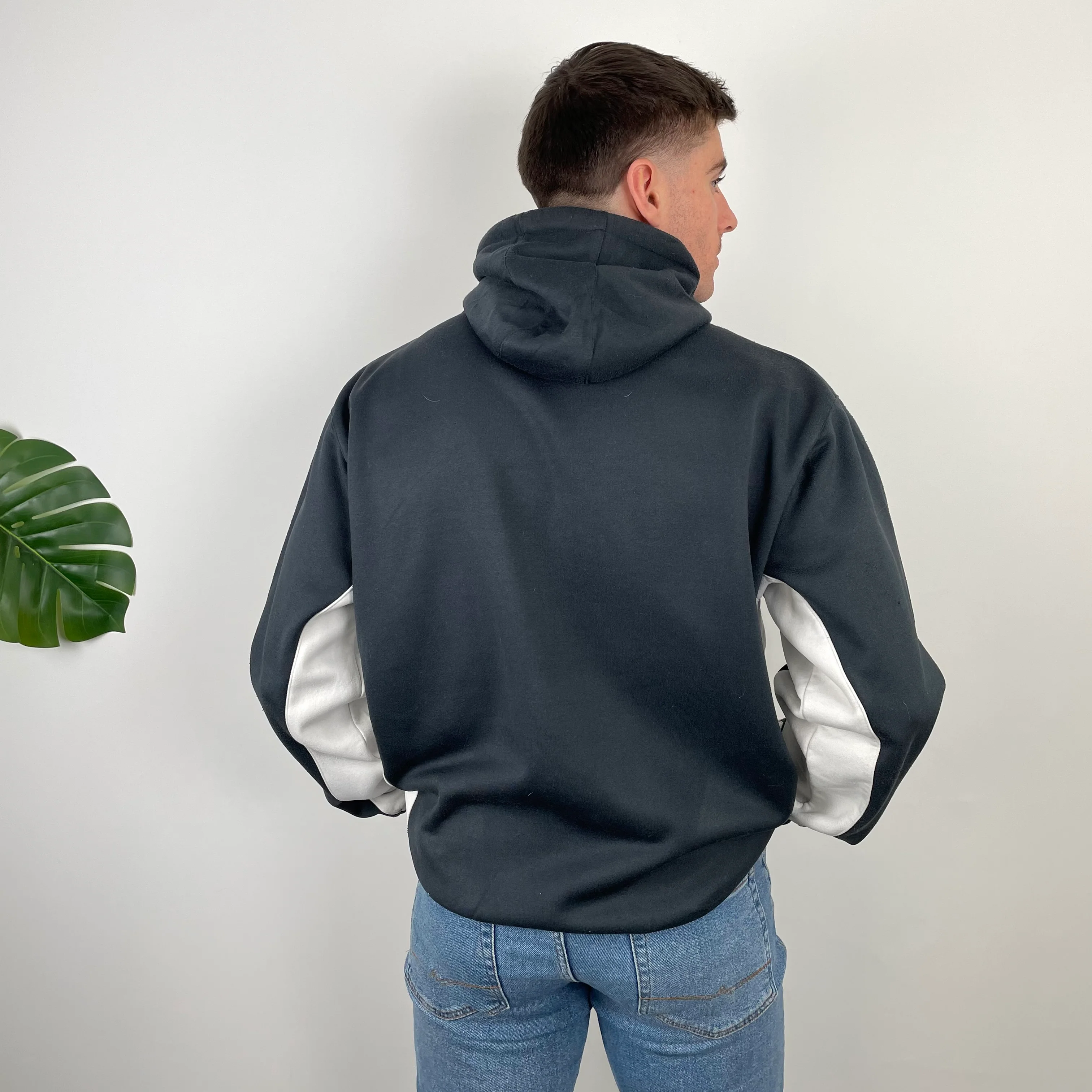 Umbro RARE Navy Embroidered Spell Out Hoodie (XL) - Image 6