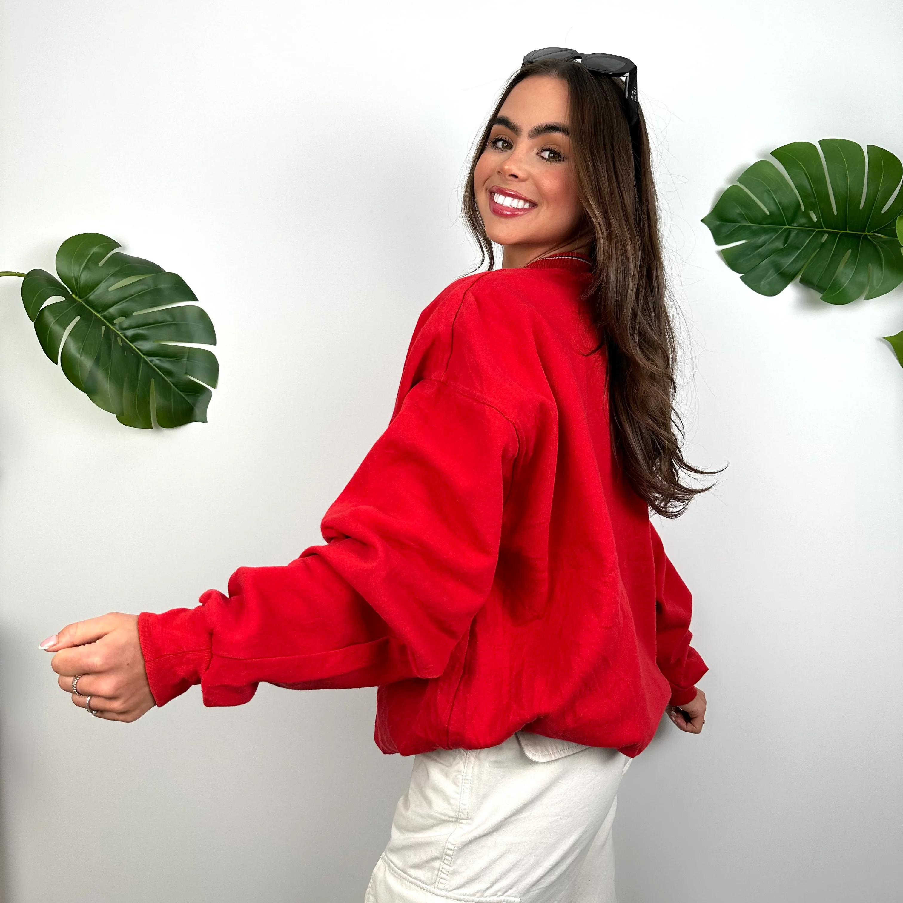 Umbro Red Embroidered Spell Out Sweatshirt (L) - Image 6