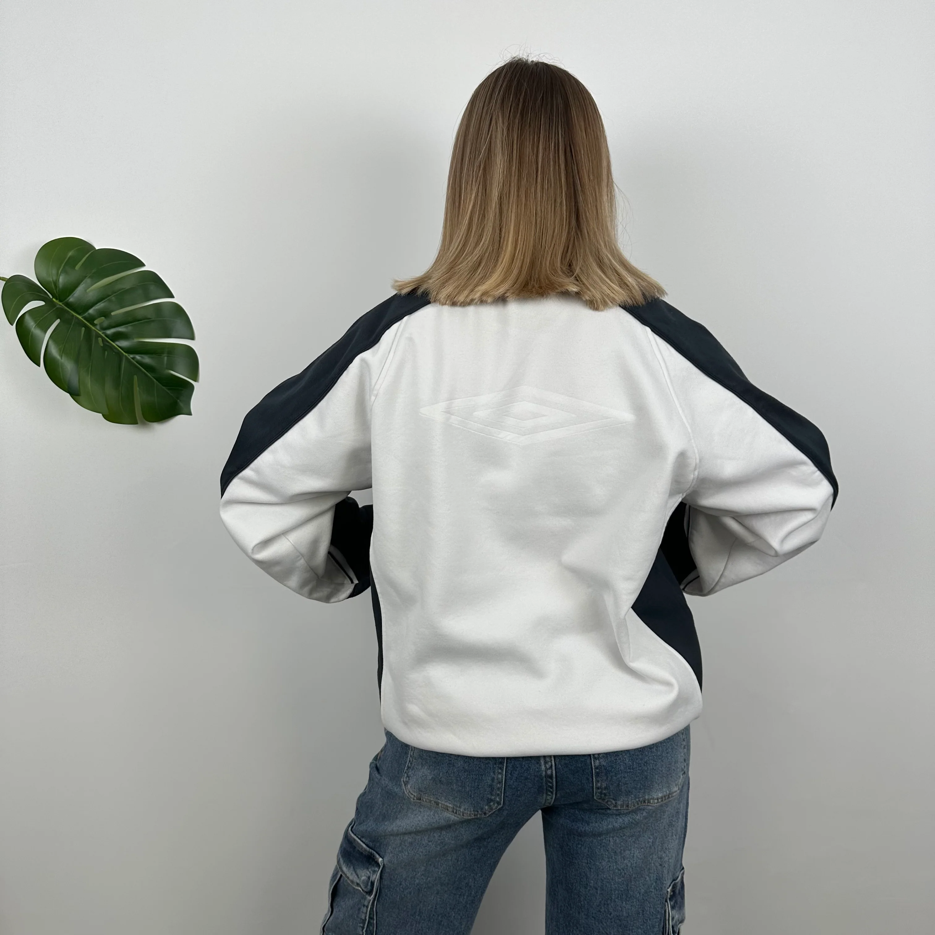 Umbro White Embroidered Spell Out Sweatshirt (L) - Image 5