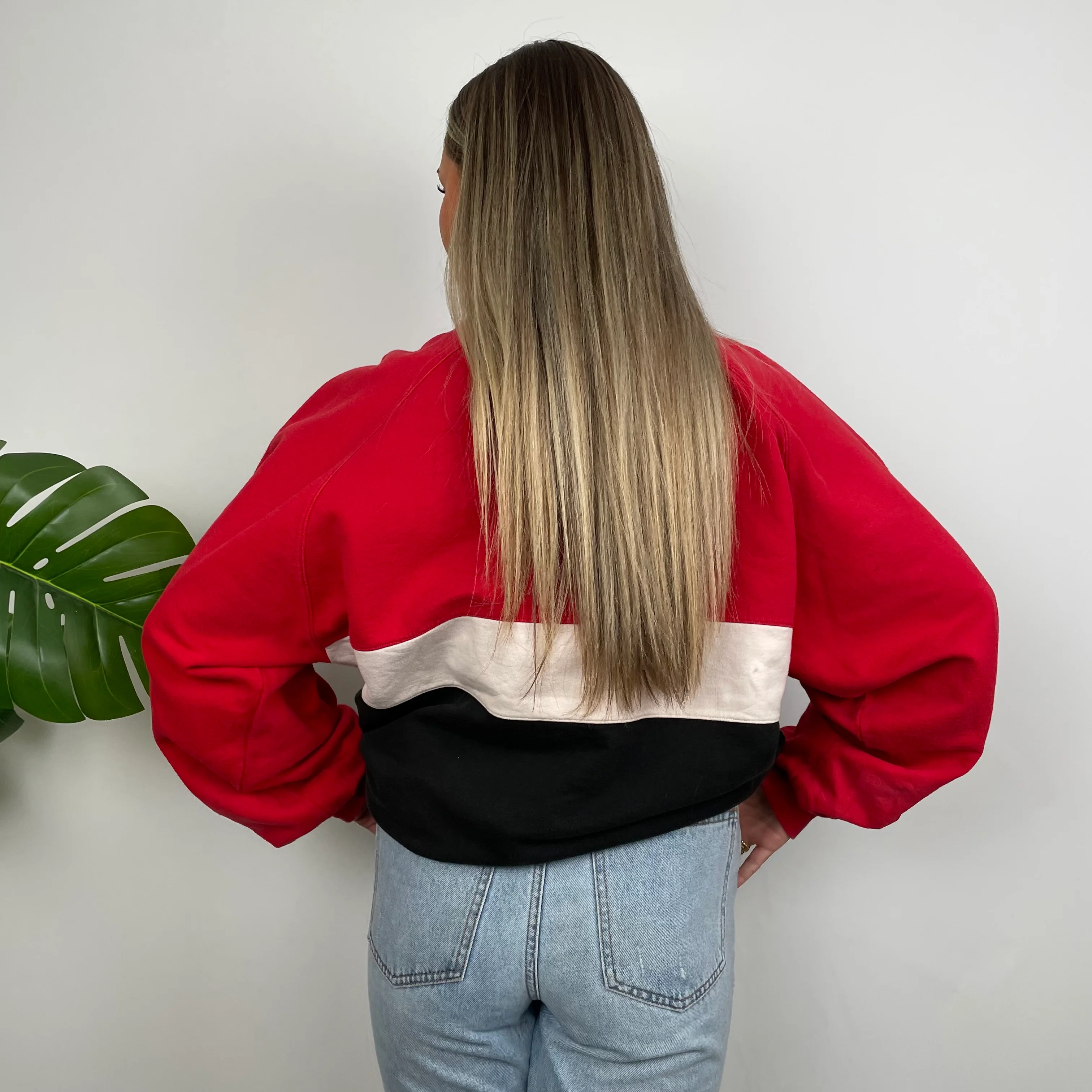Umbro X Manchester United RARE Red Embroidered Spell Out Sweatshirt (XL) - Image 5