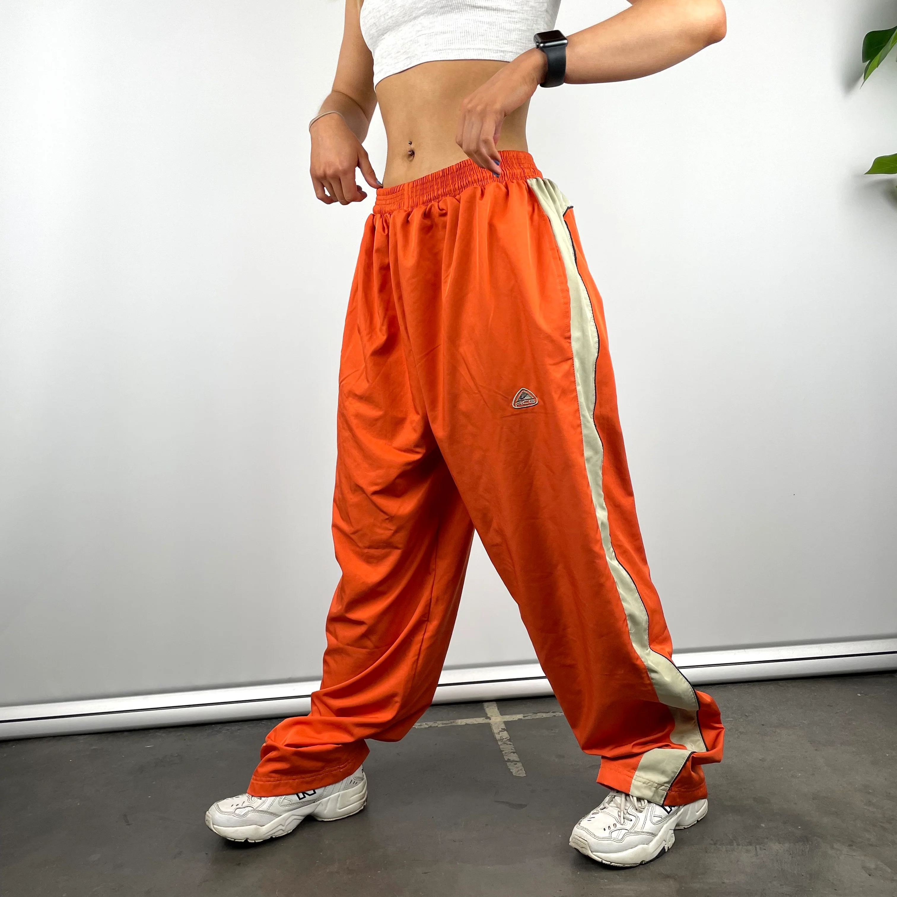Nike ACG Orange Embroidered Spell Out Track Pants (XL) - Image 2