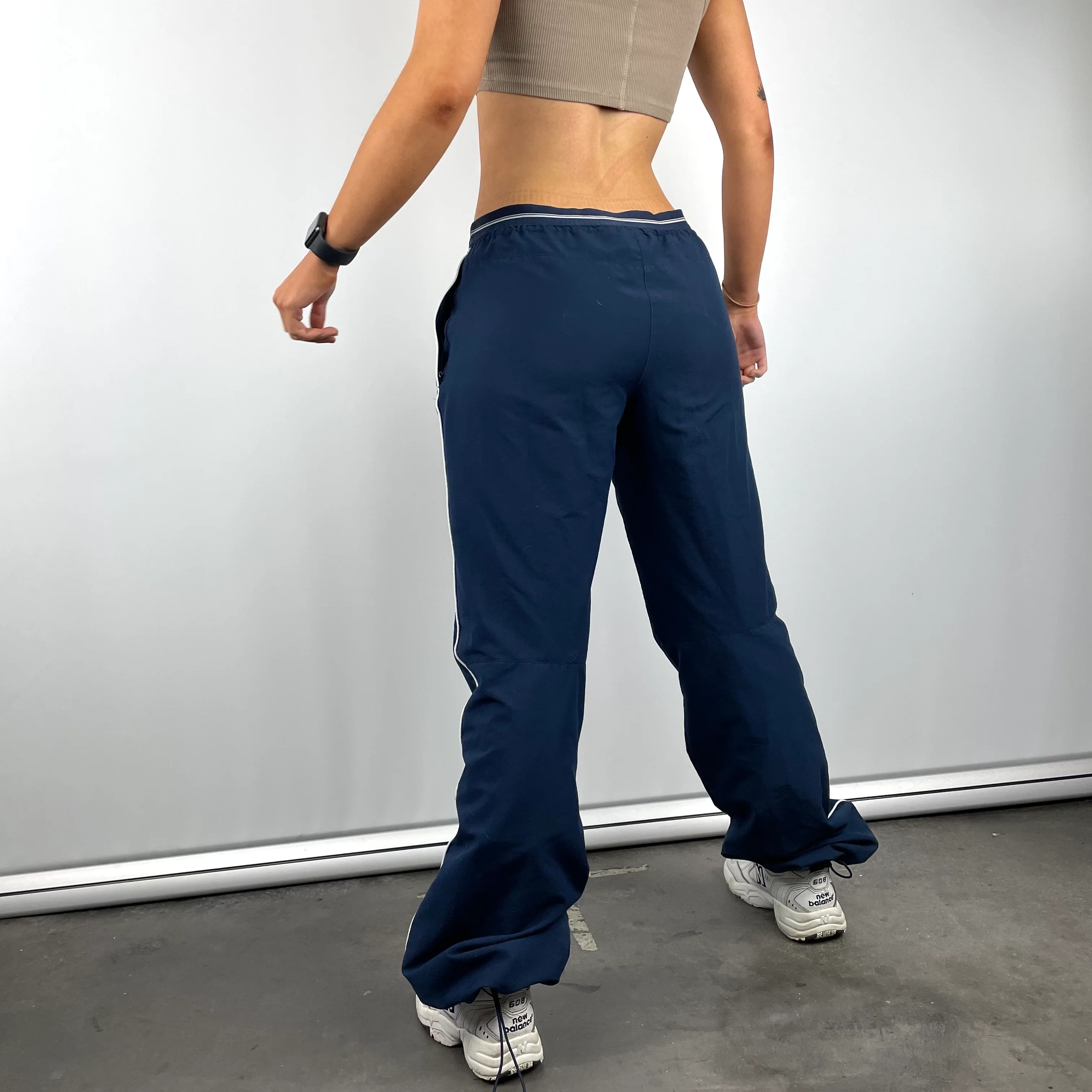 Nike Navy Embroidered Swoosh Track Pants (M) - Image 4