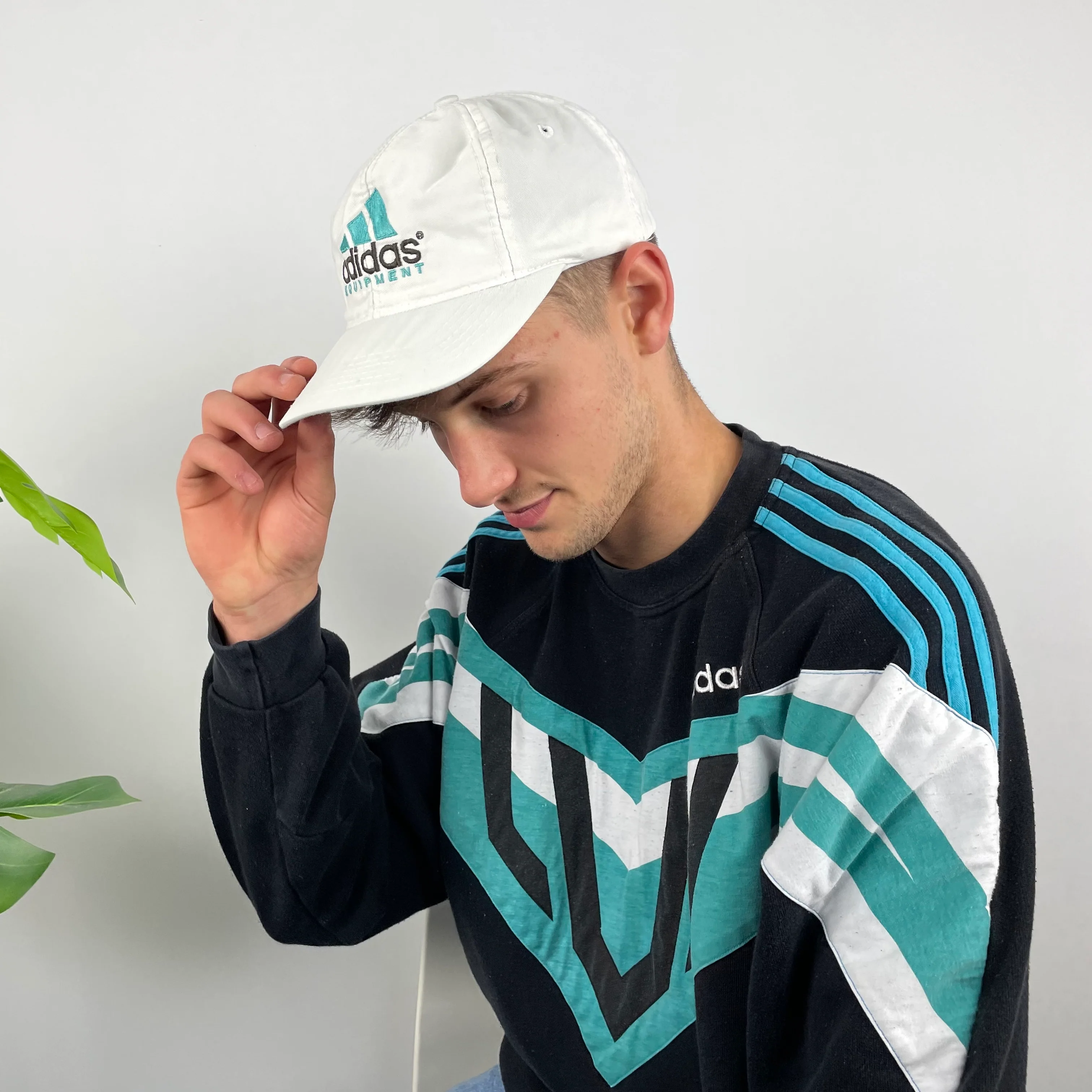 Adidas Equipment RARE White Embroidered Spell Out Cap - Image 6