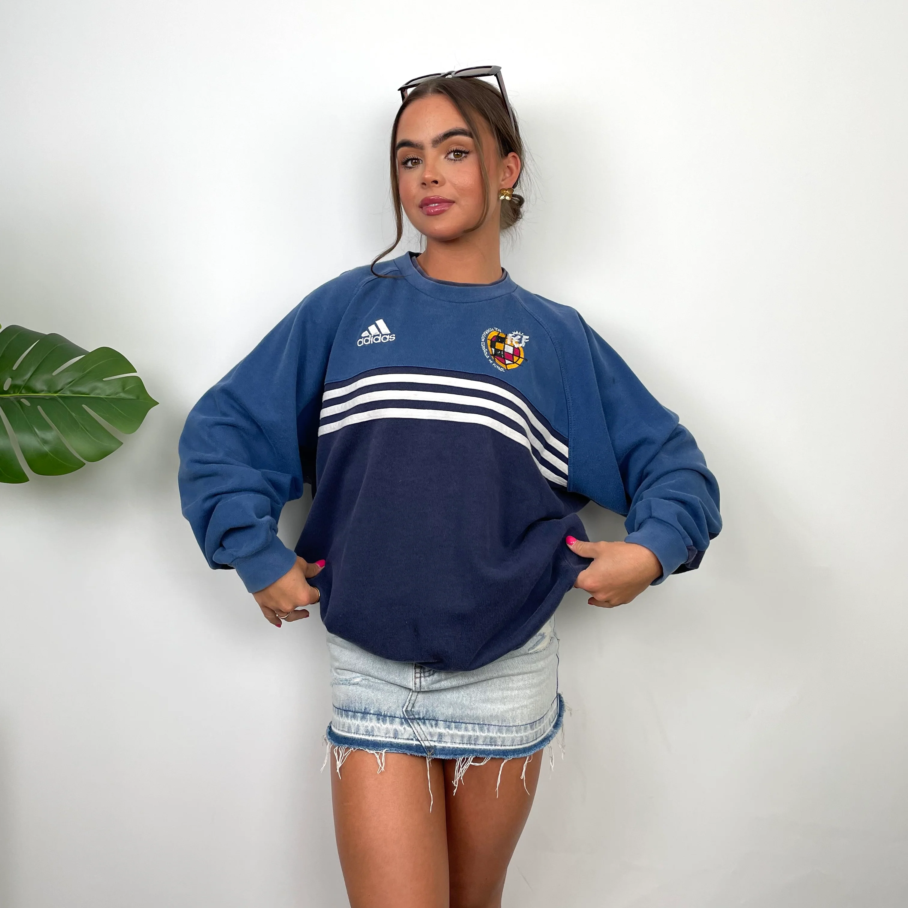 Adidas X Royal Spanish Football Federation Embroidered Spell Out Sweatshirt (L) - Image 2