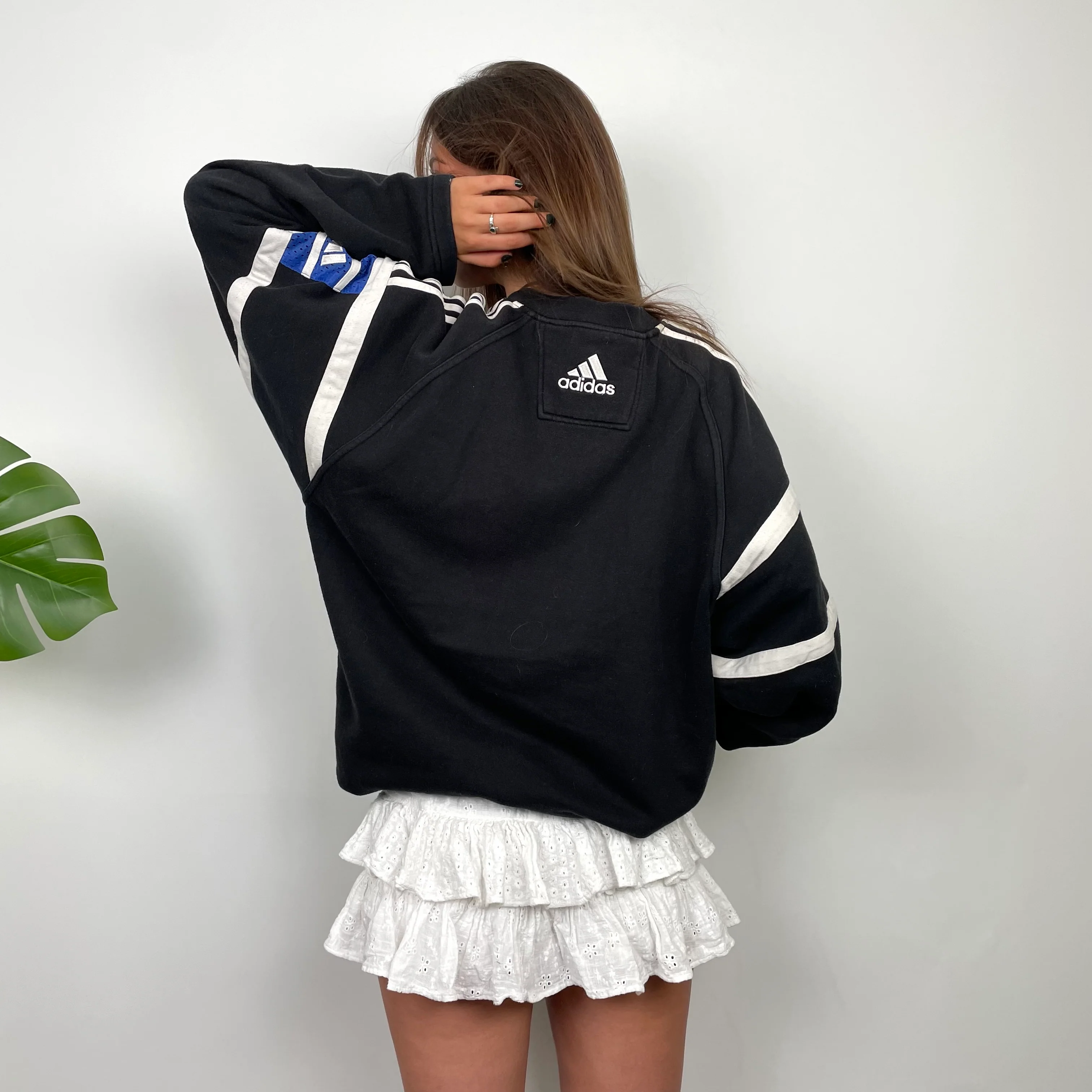 Adidas RARE Black Embroidered Logo Sweatshirt (XL) - Image 7