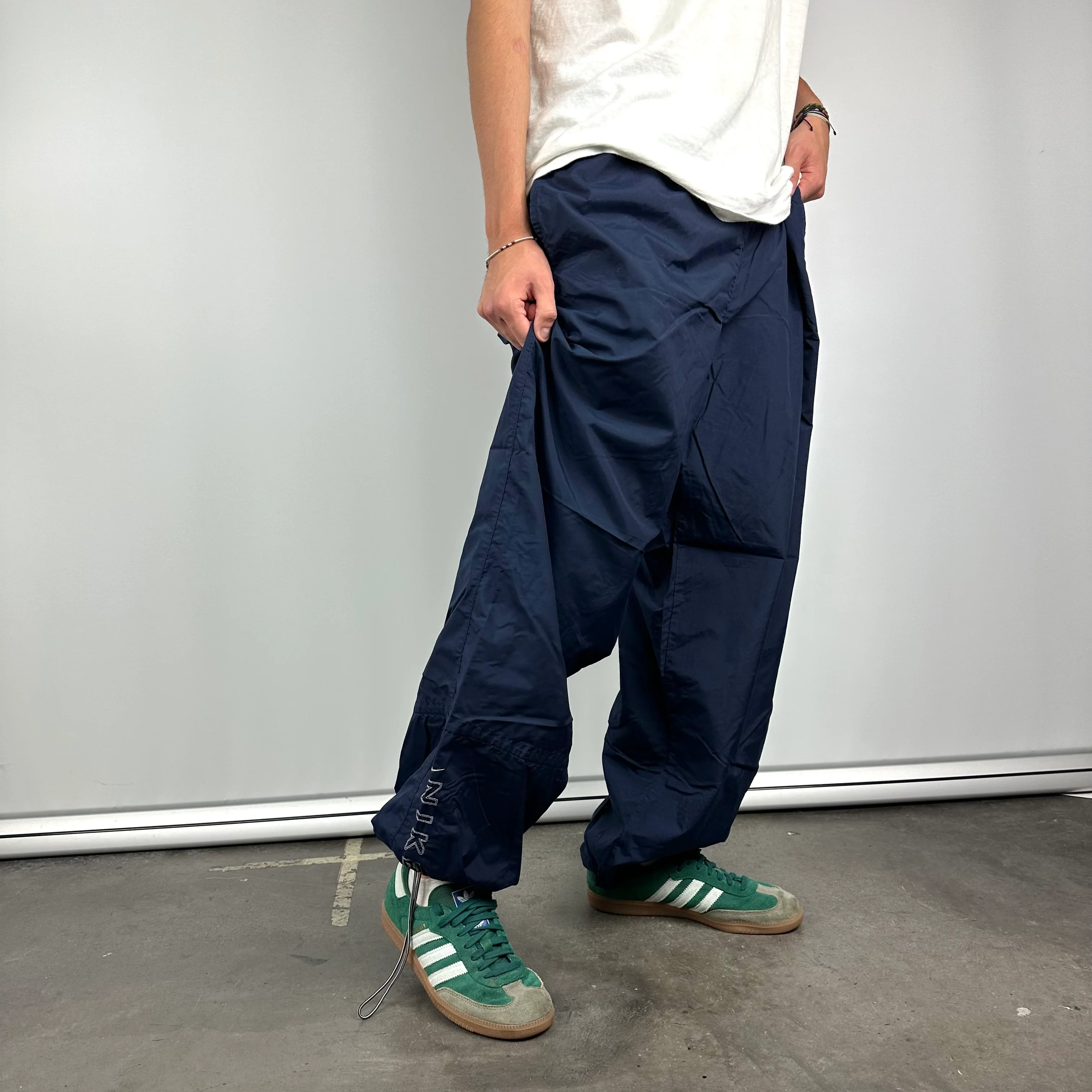 Nike Navy Embroidered Spell Out Track Pants (XL) - Image 3