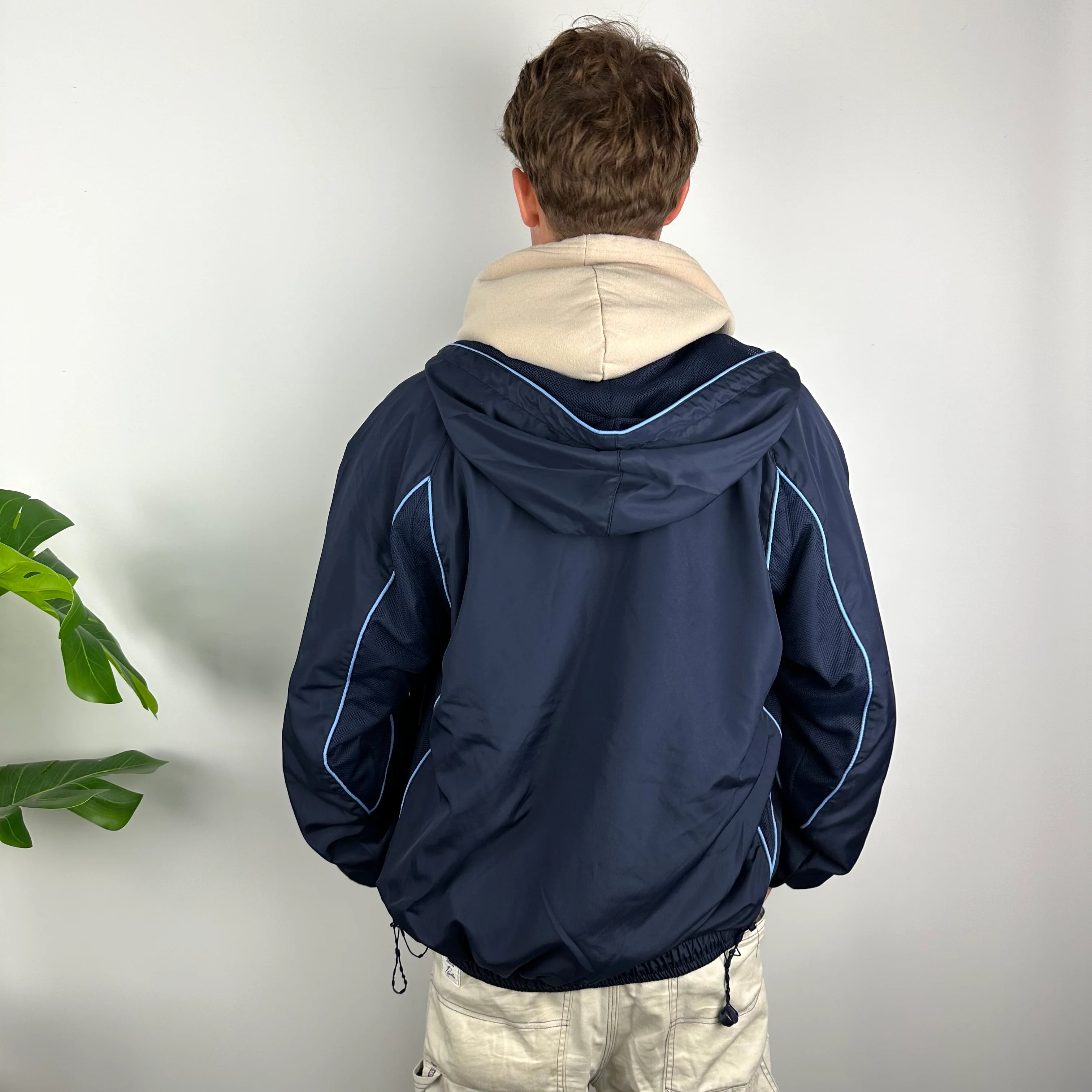 Nike TN Air RARE Navy Embroidered Spell Out Zip Up Jacket (L) - Image 2