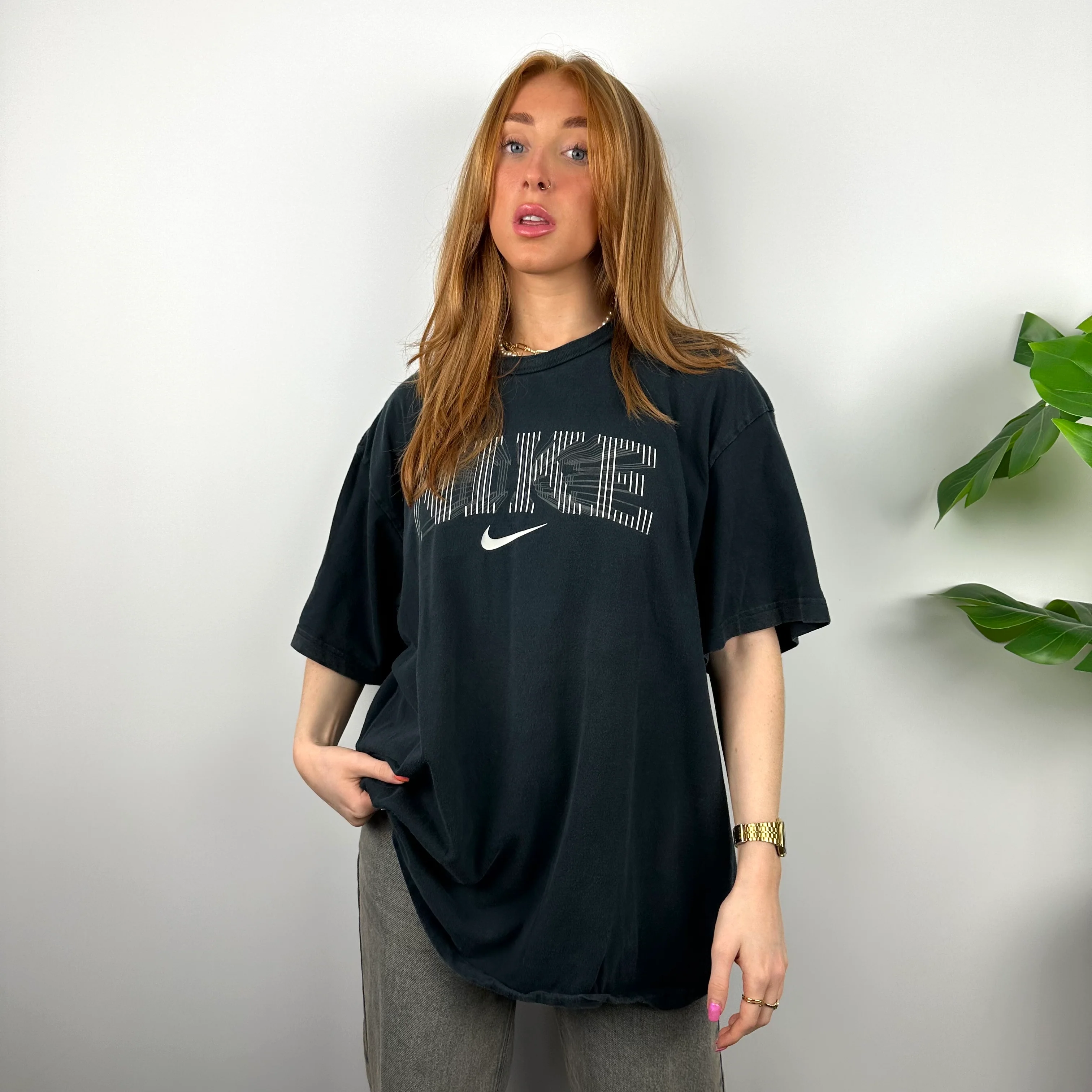 Nike RARE Black Spell Out T Shirt (XXL) - Image 3