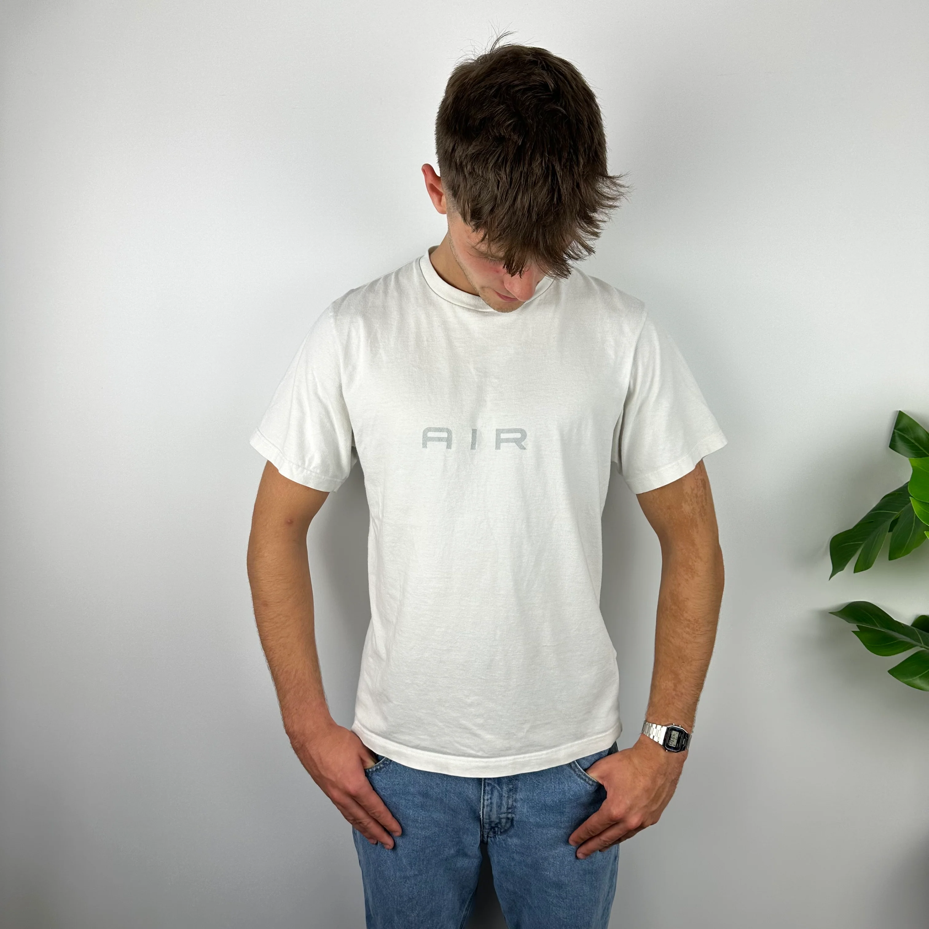 Nike Air RARE White Spell Out T Shirt (M) - Image 3