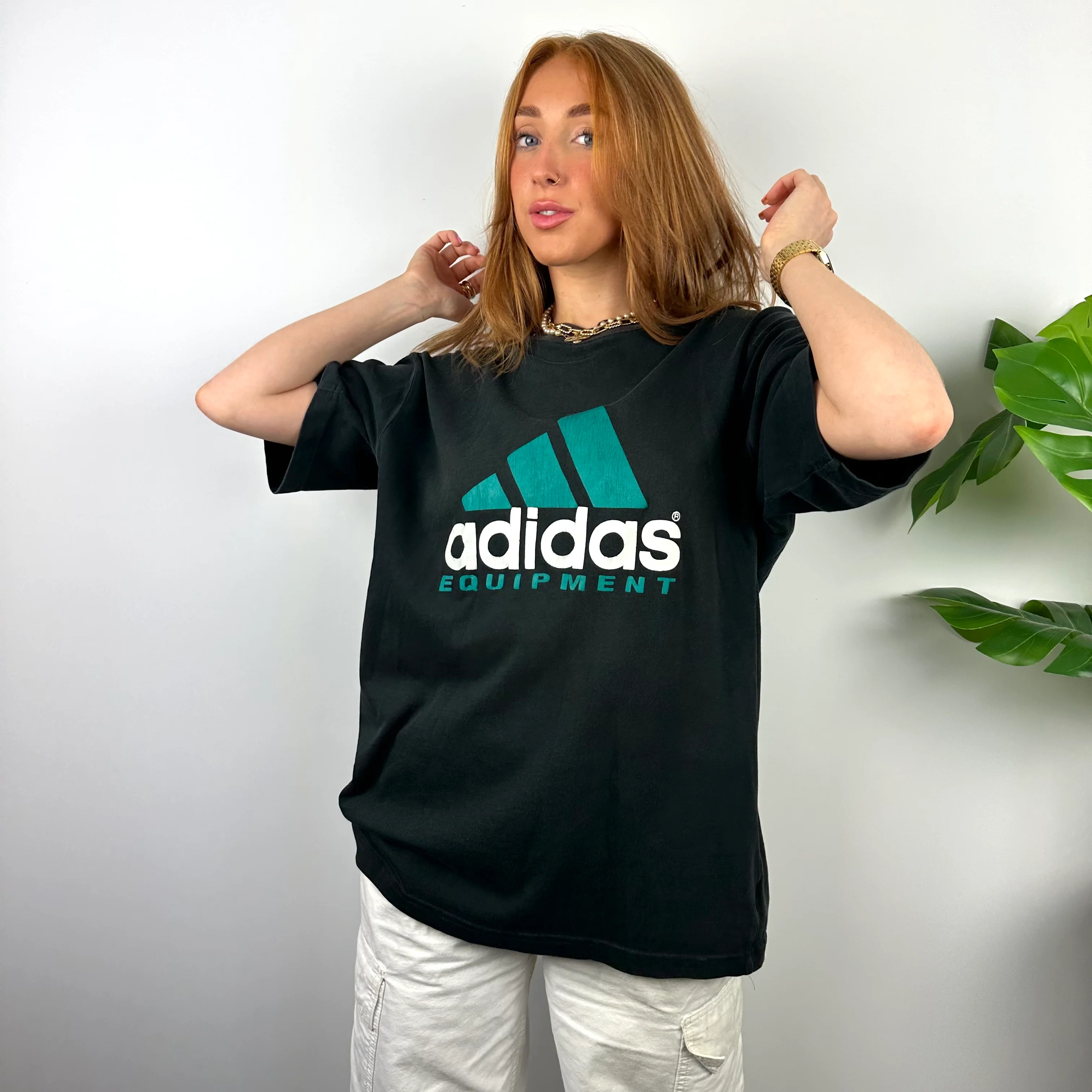 Adidas Equipment RARE Black Spell Out T Shirt (L) - Image 3