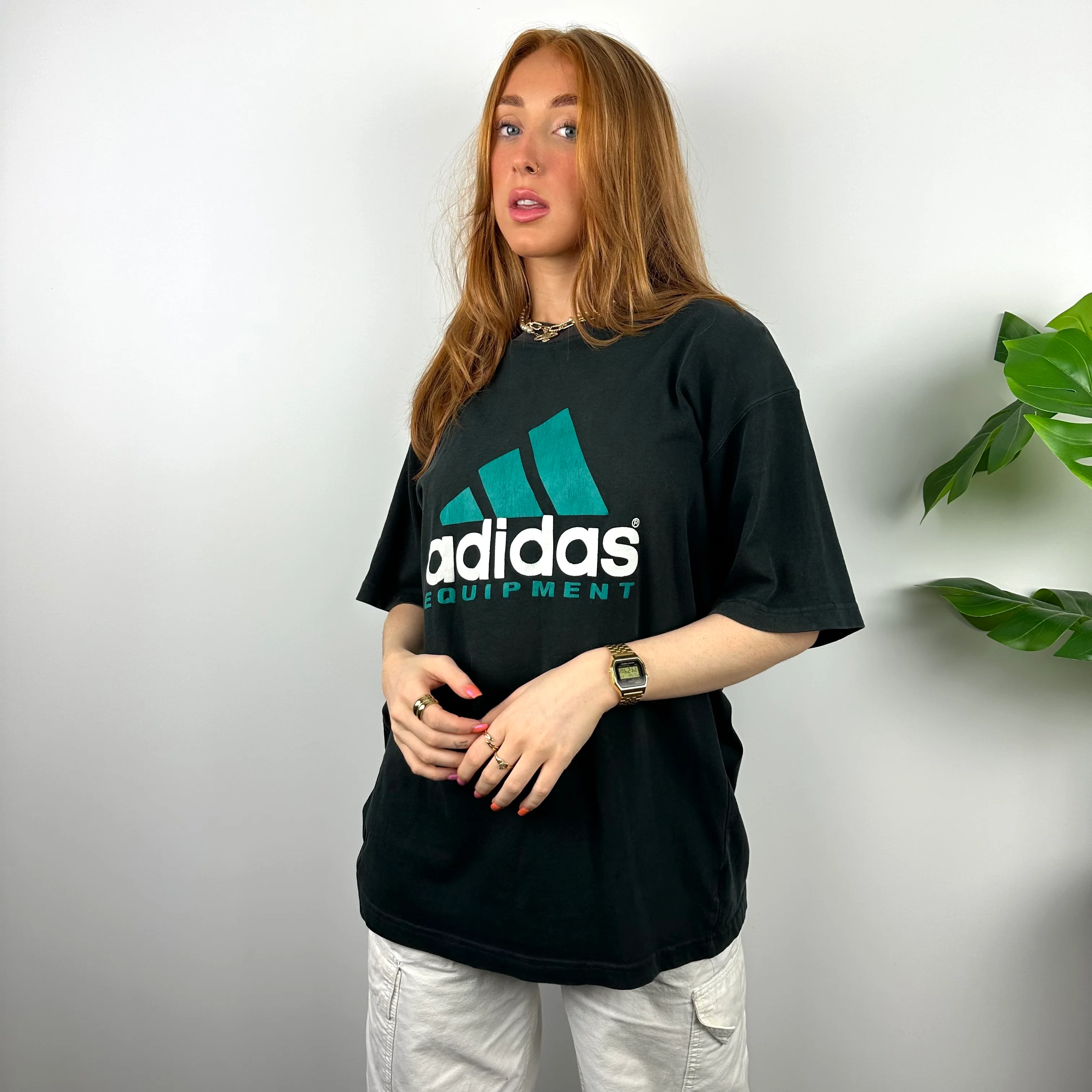 Adidas Equipment RARE Black Spell Out T Shirt (L) - Image 6