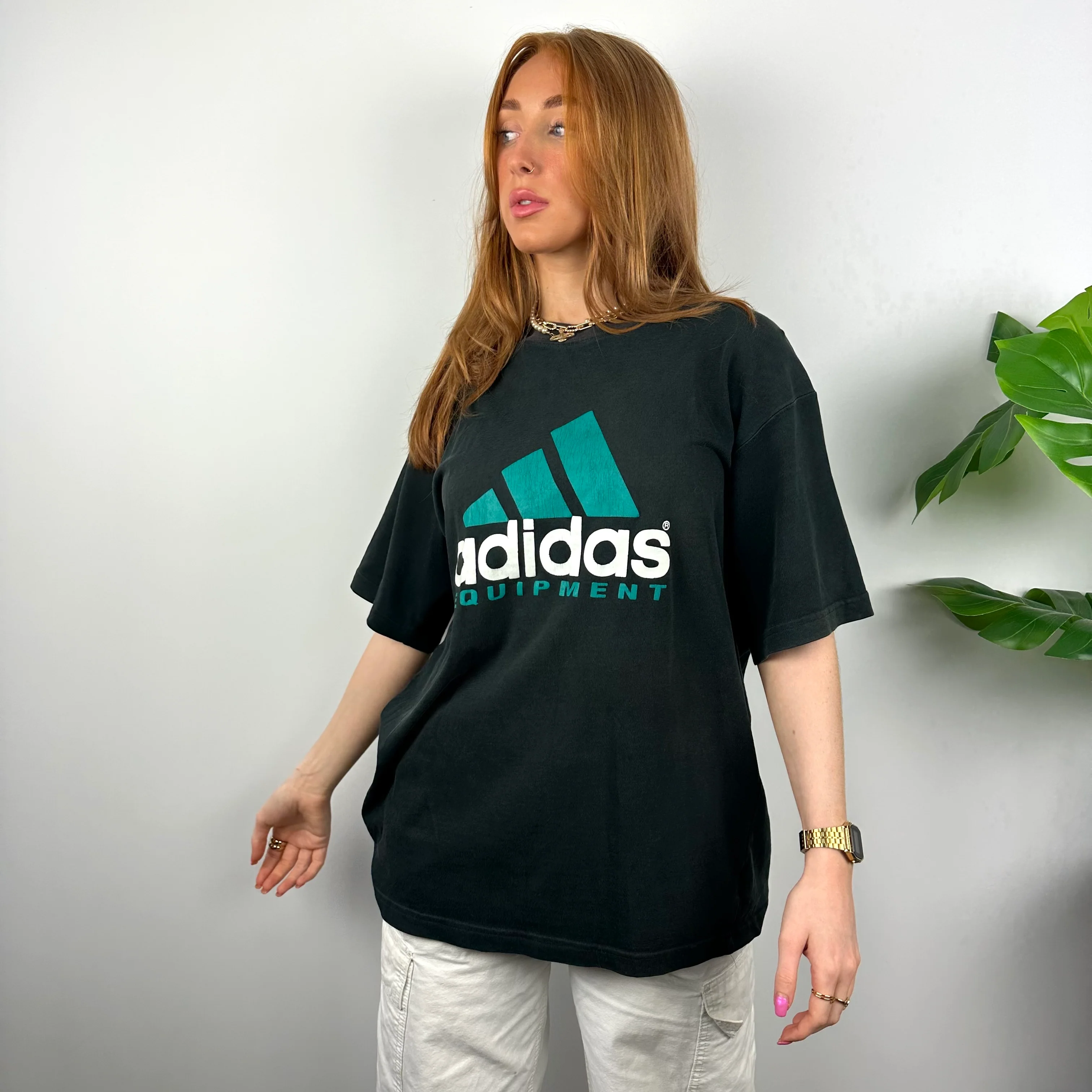 Adidas Equipment RARE Black Spell Out T Shirt (L) - Image 7
