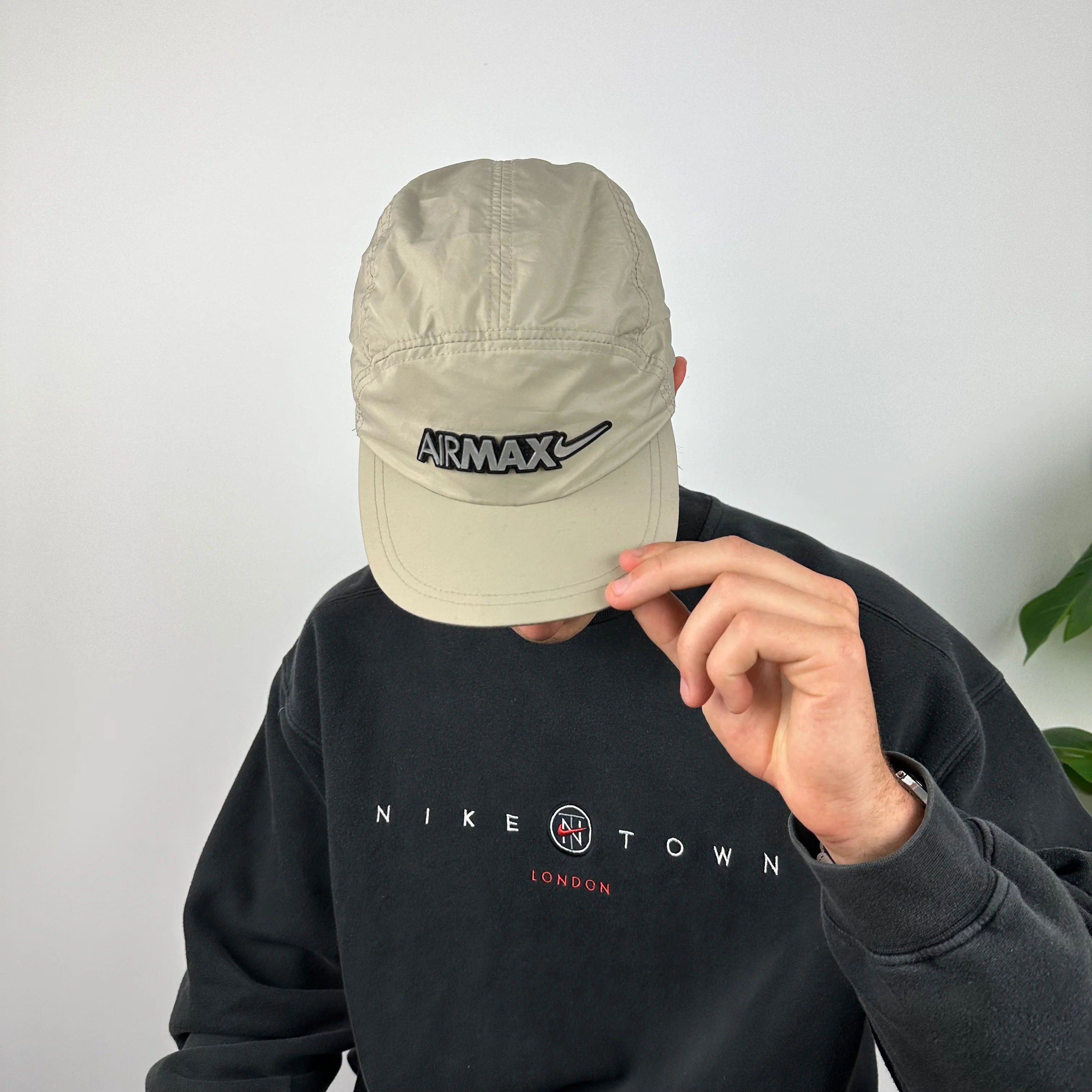 Nike Air Max RARE Beige Embroidered Spell Out Cap - Image 3