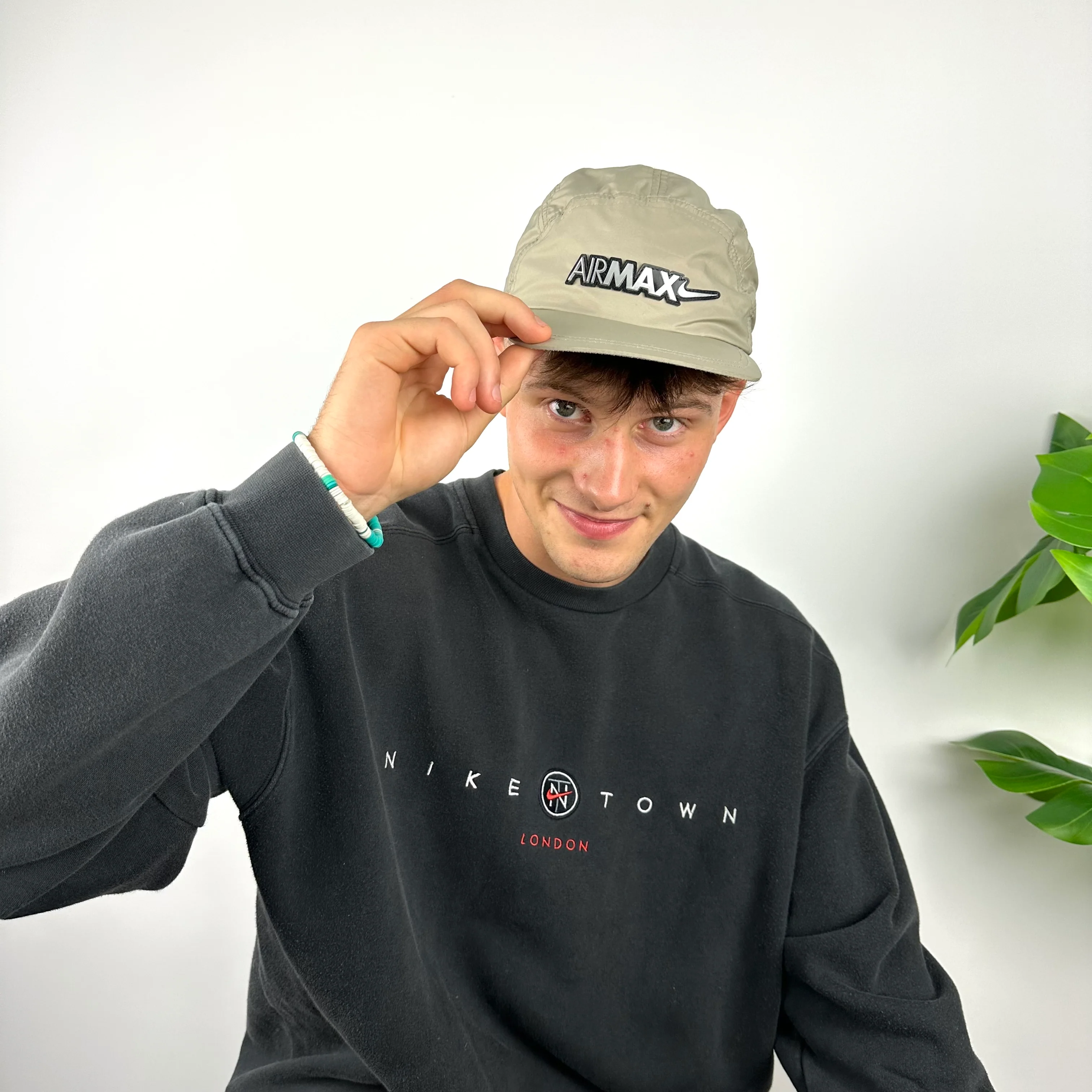 Nike Air Max RARE Beige Embroidered Spell Out Cap - Image 5