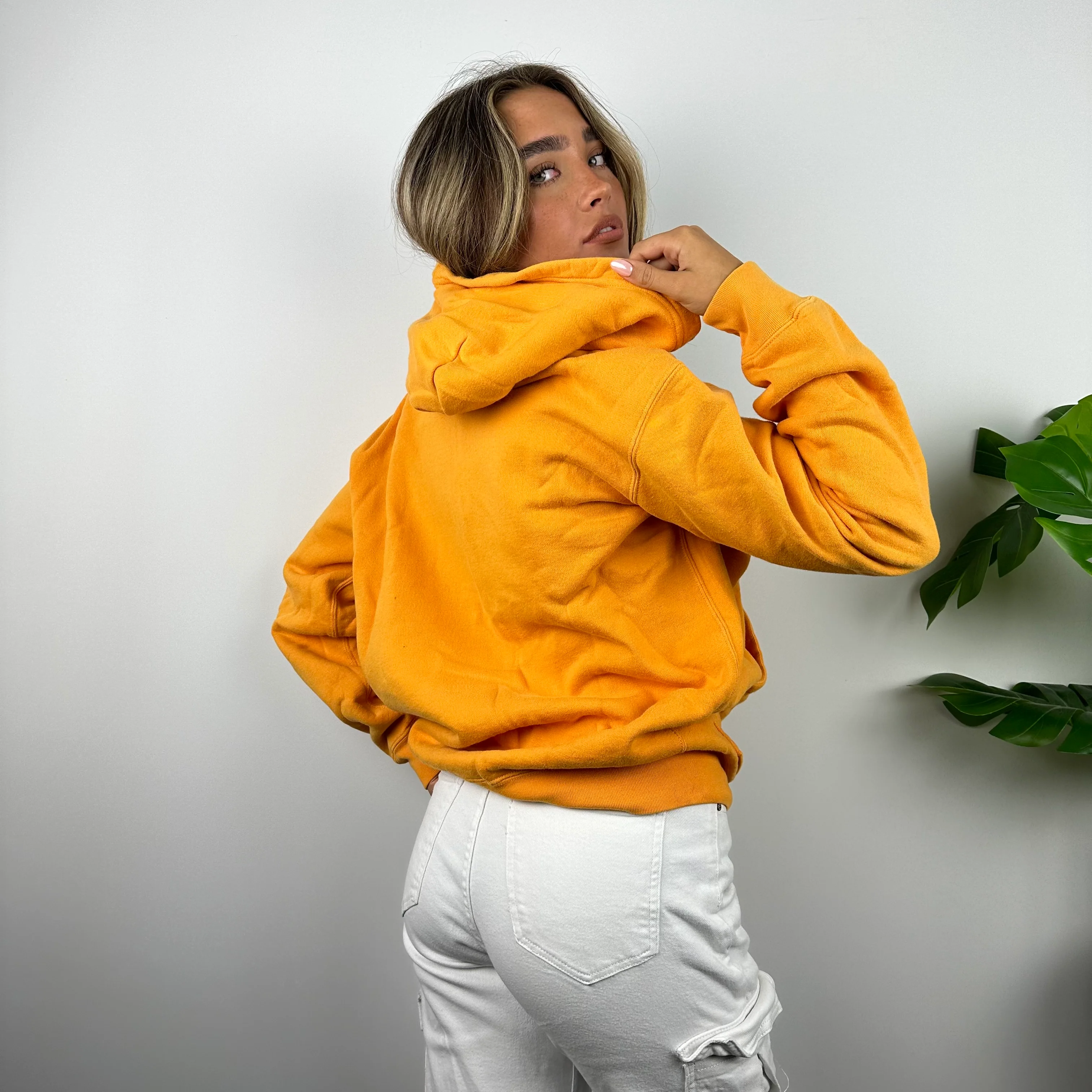 Polo Ralph Lauren Orange Embroidered Spell Out Zip Up Hoodie Jacket (M) - Image 4