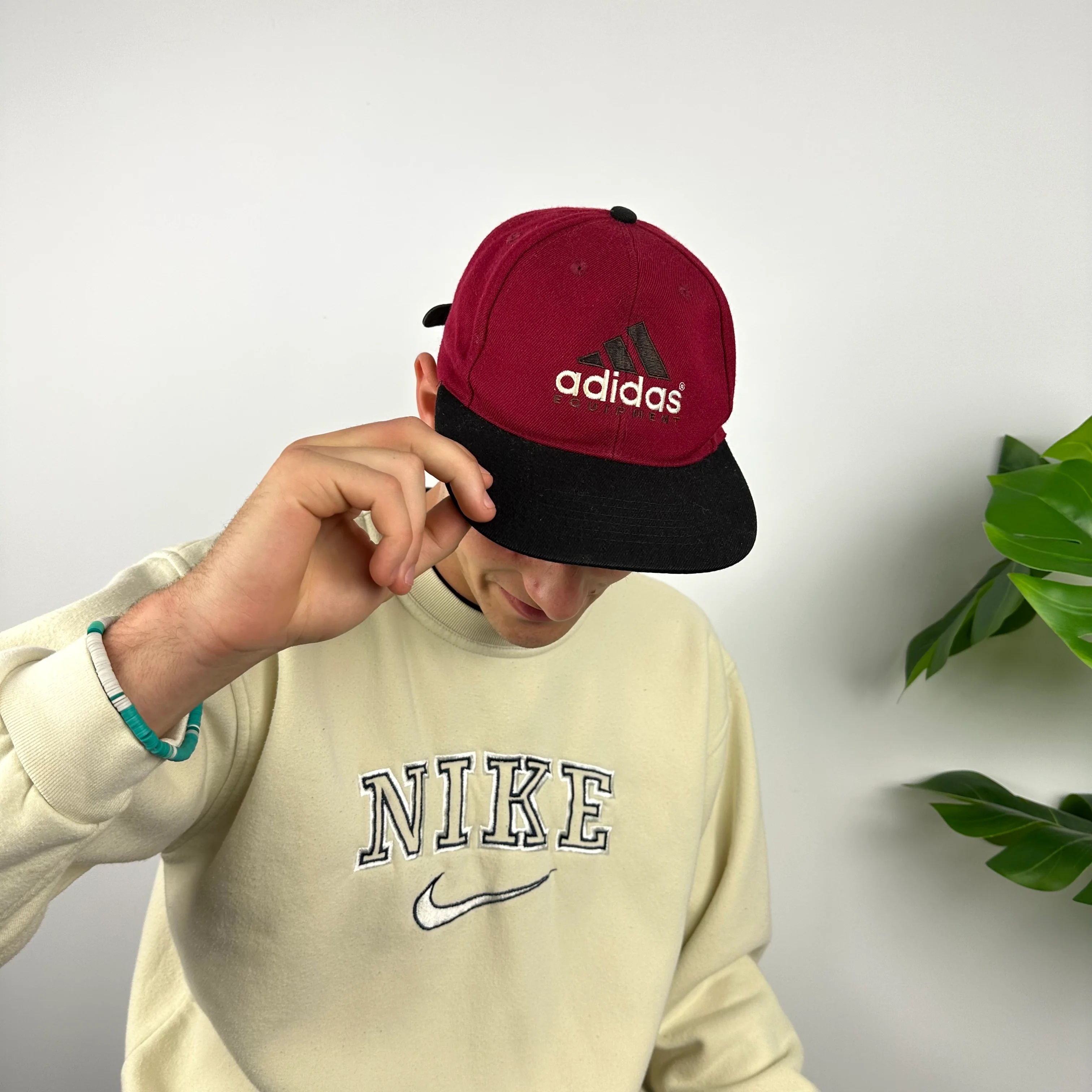 Adidas Equipment RARE Red & Black Embroidered Spell Out Cap - Image 3