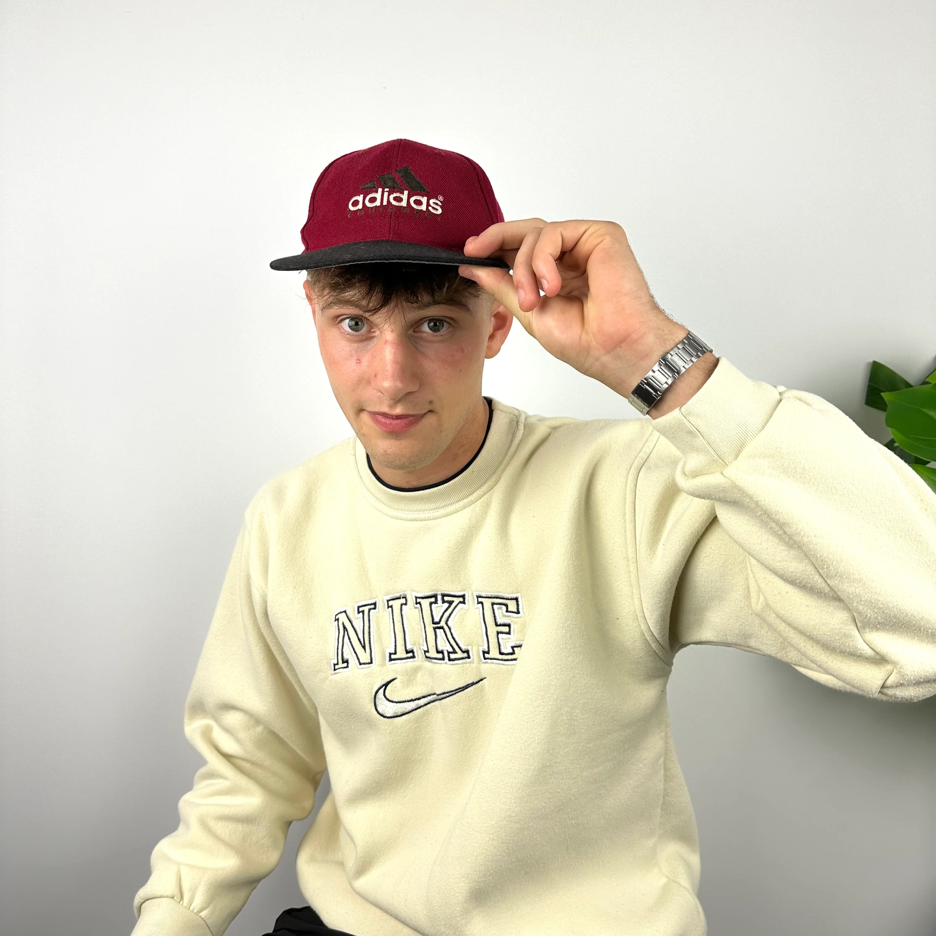 Adidas Equipment RARE Red & Black Embroidered Spell Out Cap - Image 6
